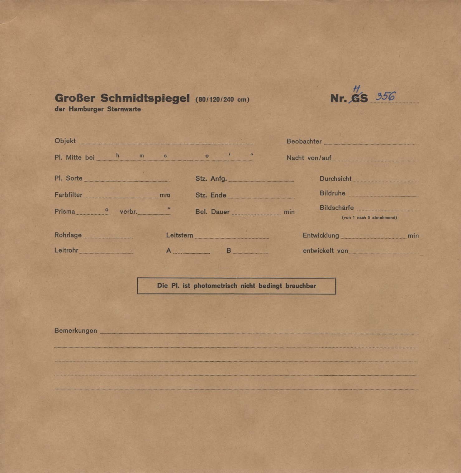 Plattenhuelle HS00356