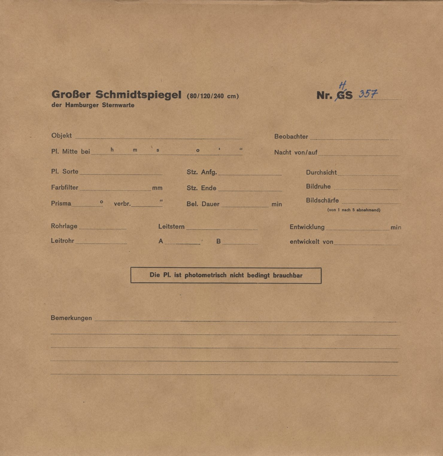 Plattenhuelle HS00357