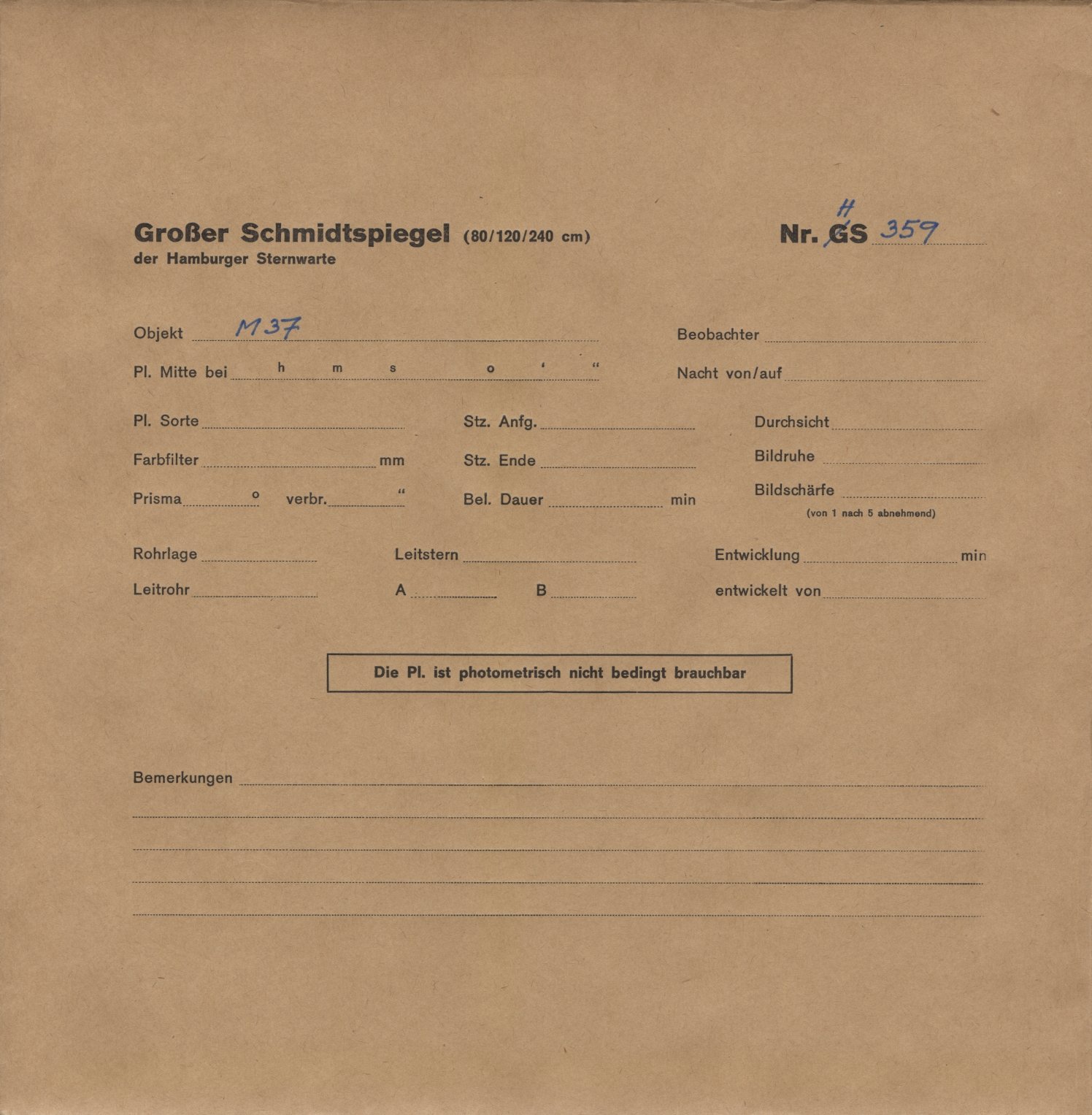 Plattenhuelle HS00359