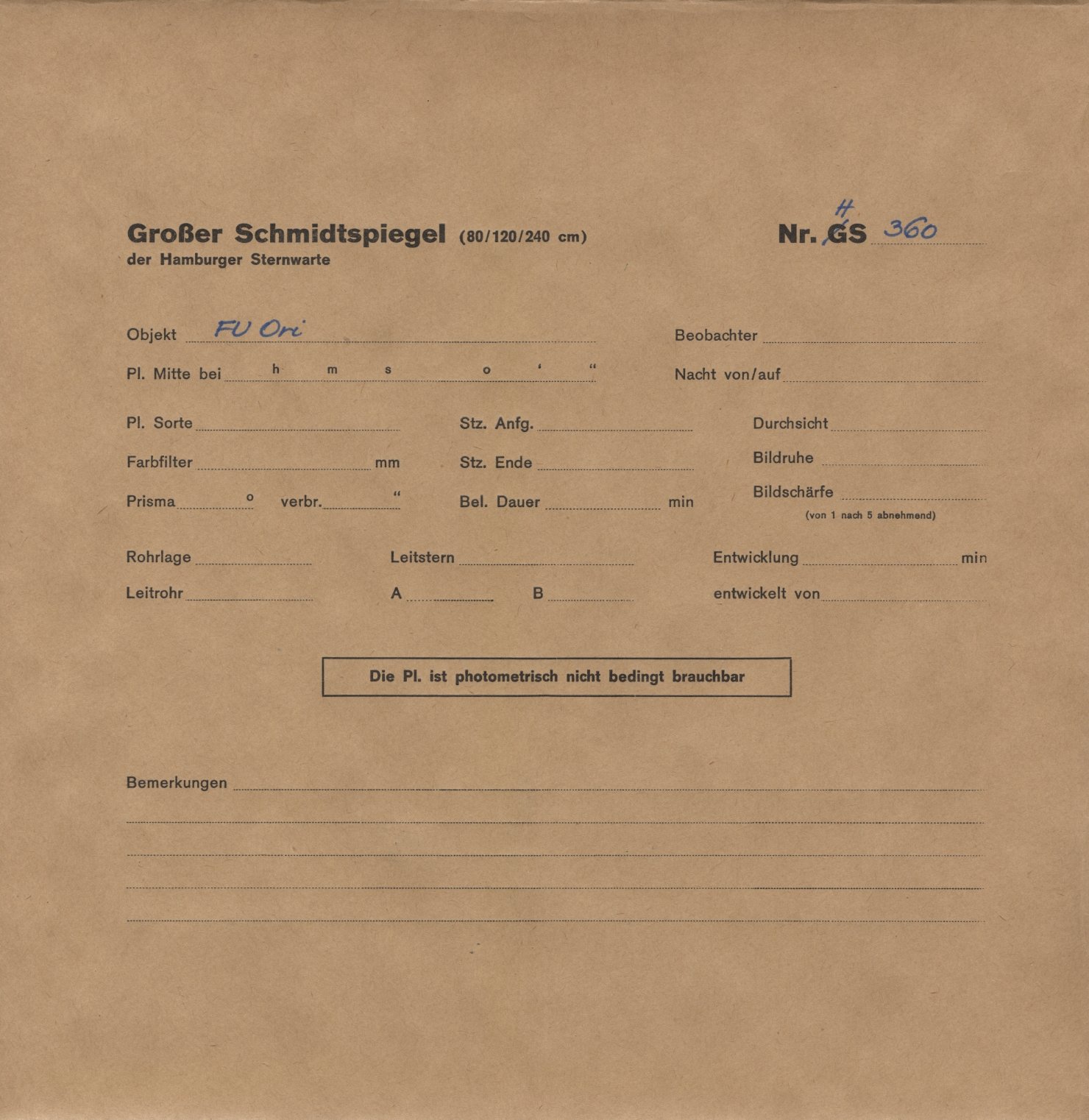 Plattenhuelle HS00360
