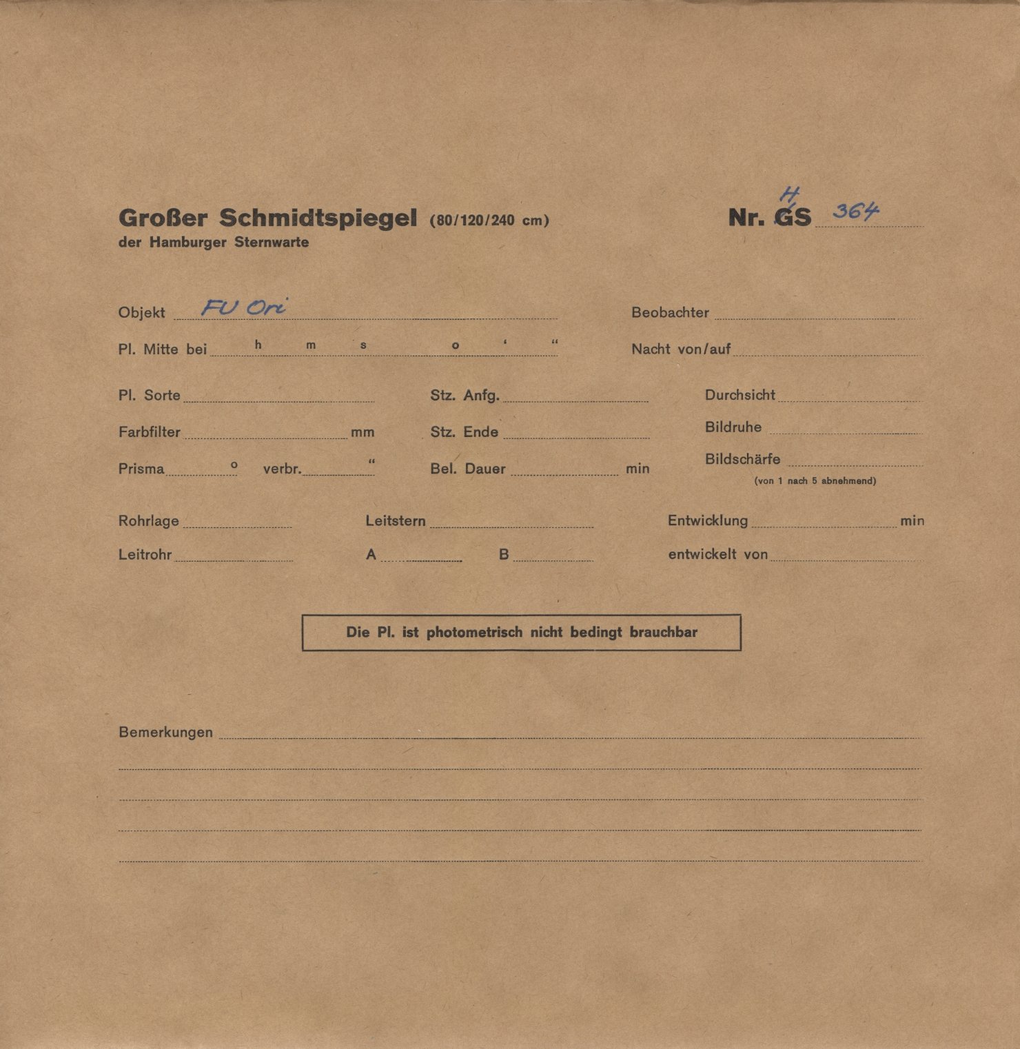 Plattenhuelle HS00364
