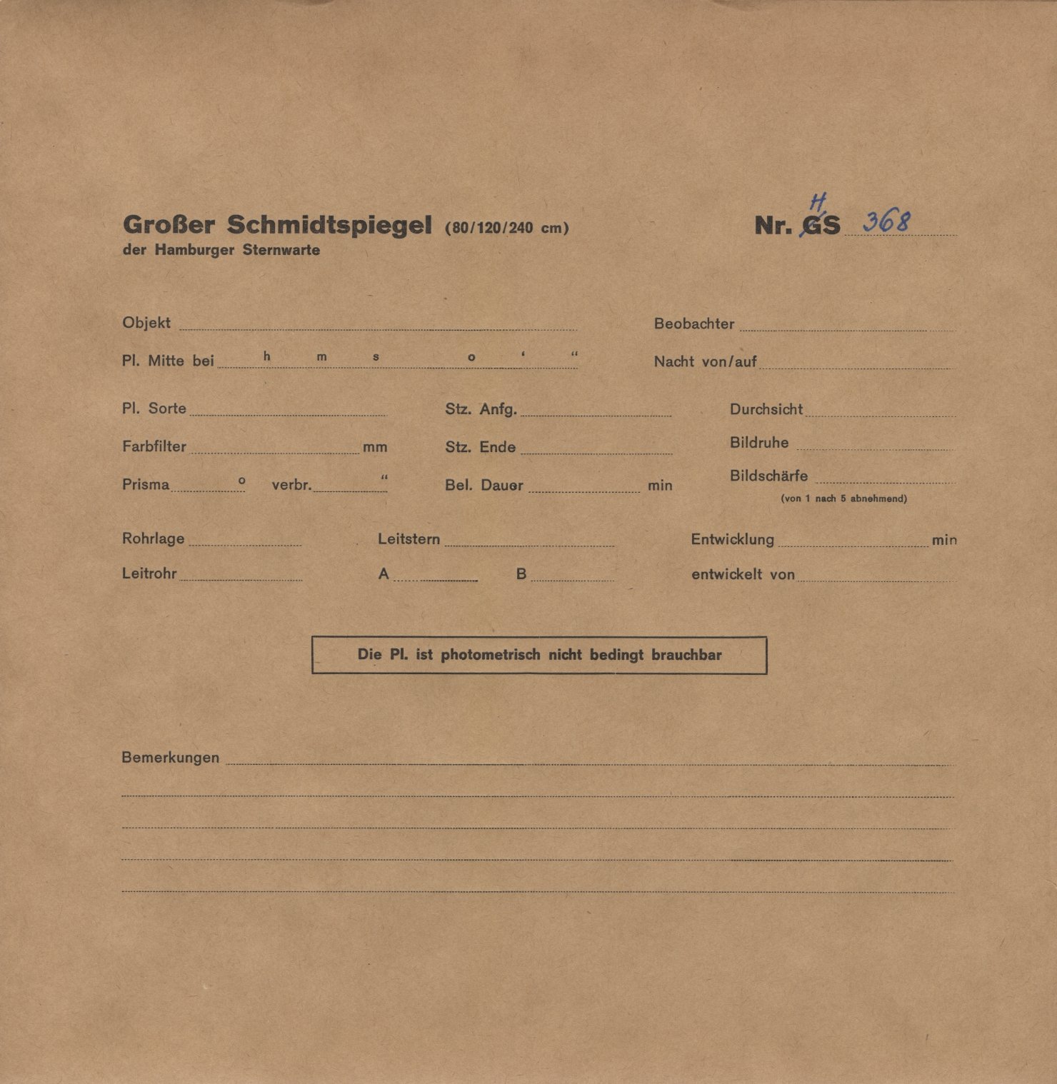 Plattenhuelle HS00368