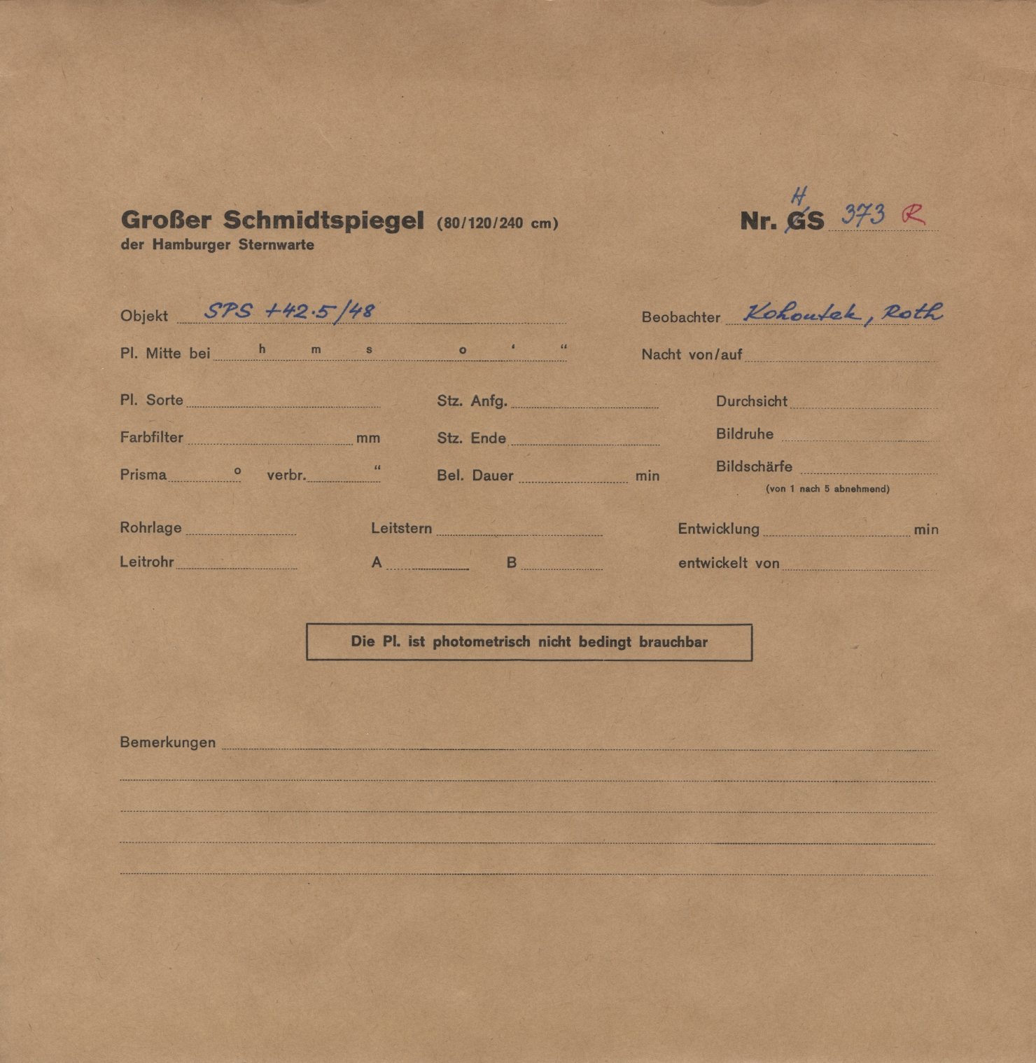 Plattenhuelle HS00373