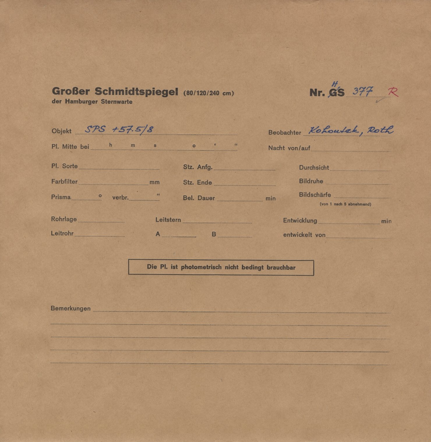 Plattenhuelle HS00377