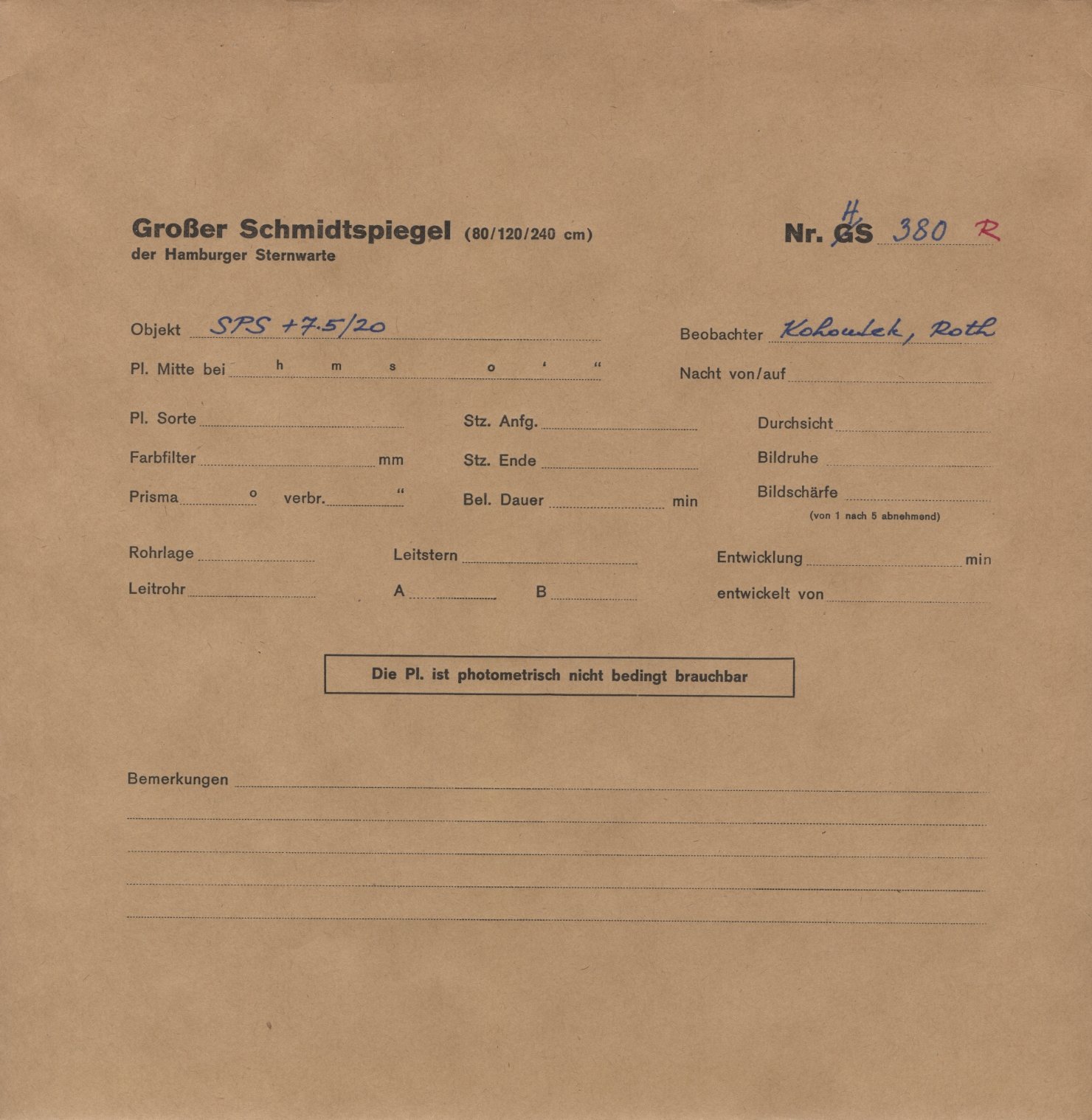 Plattenhuelle HS00380