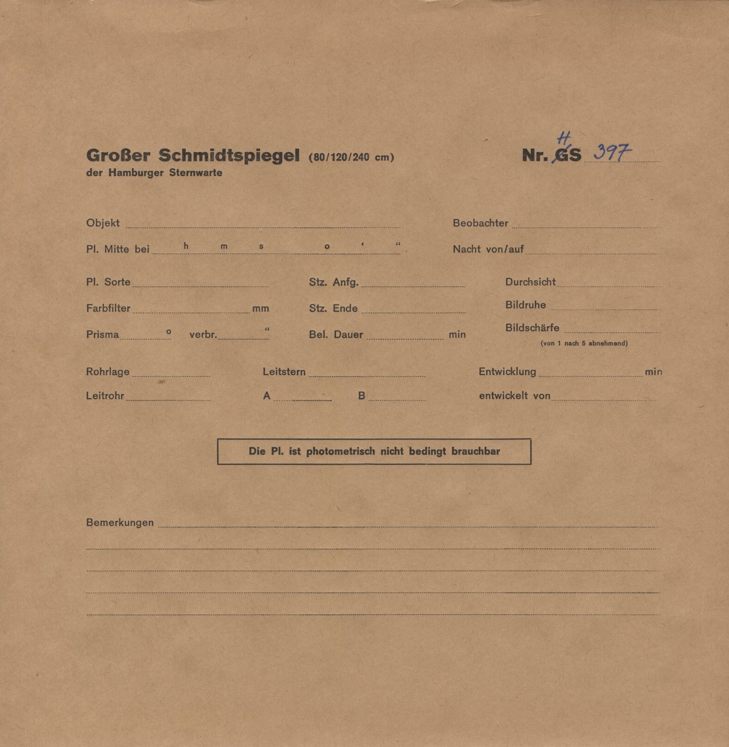 Plattenhuelle HS00397