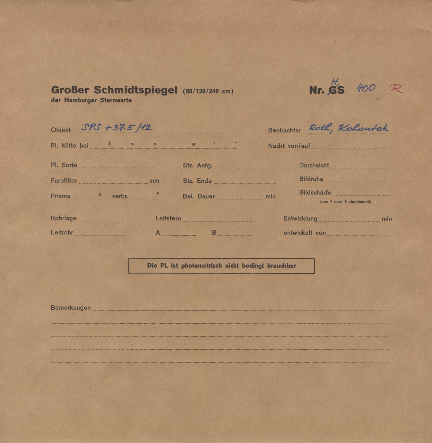 Plattenhuelle HS00400