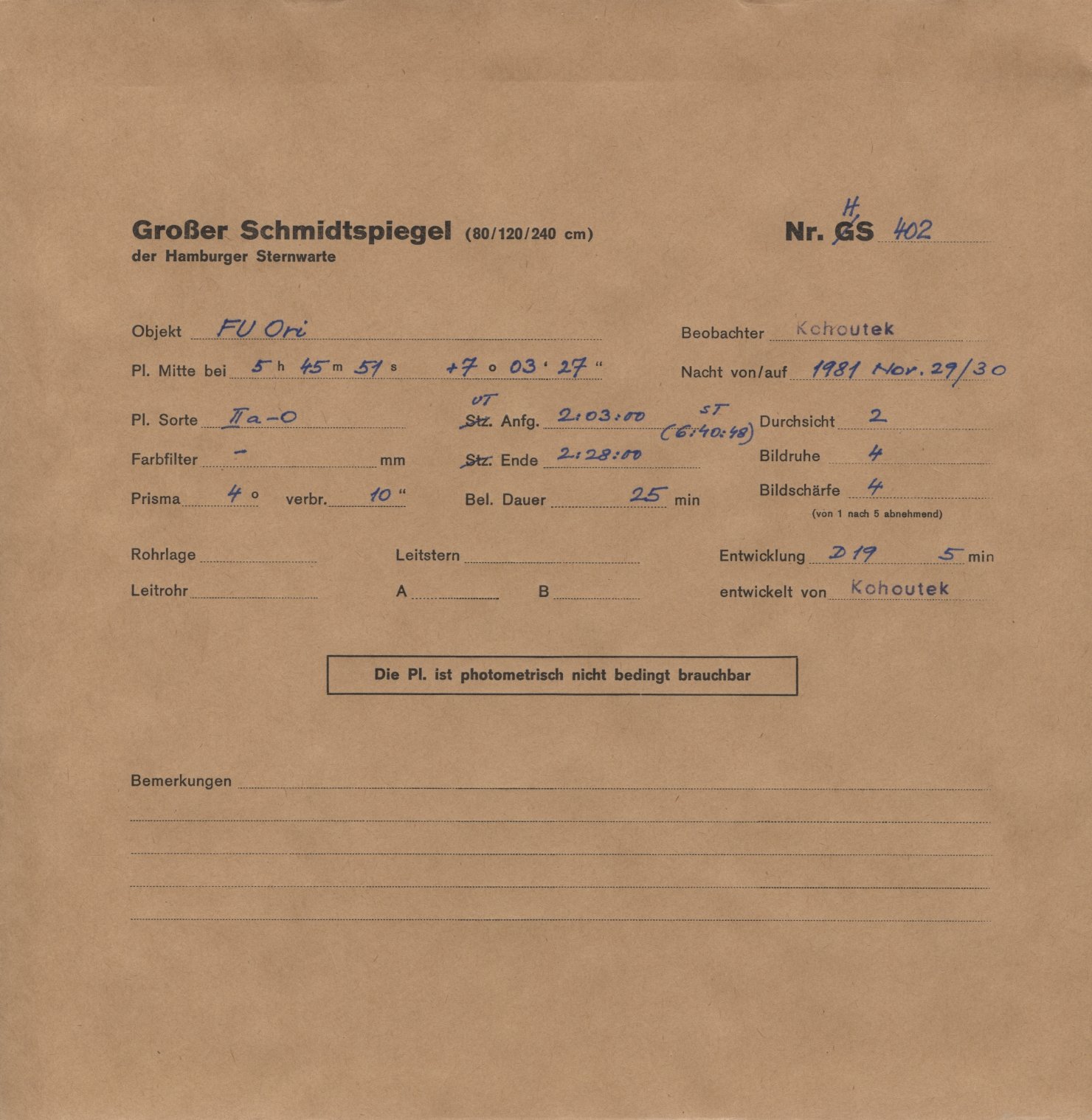 Plattenhuelle HS00402
