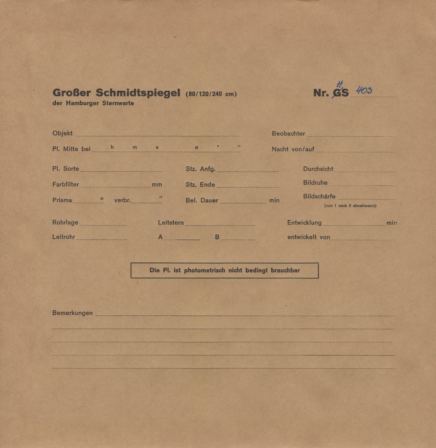 Plattenhuelle HS00403
