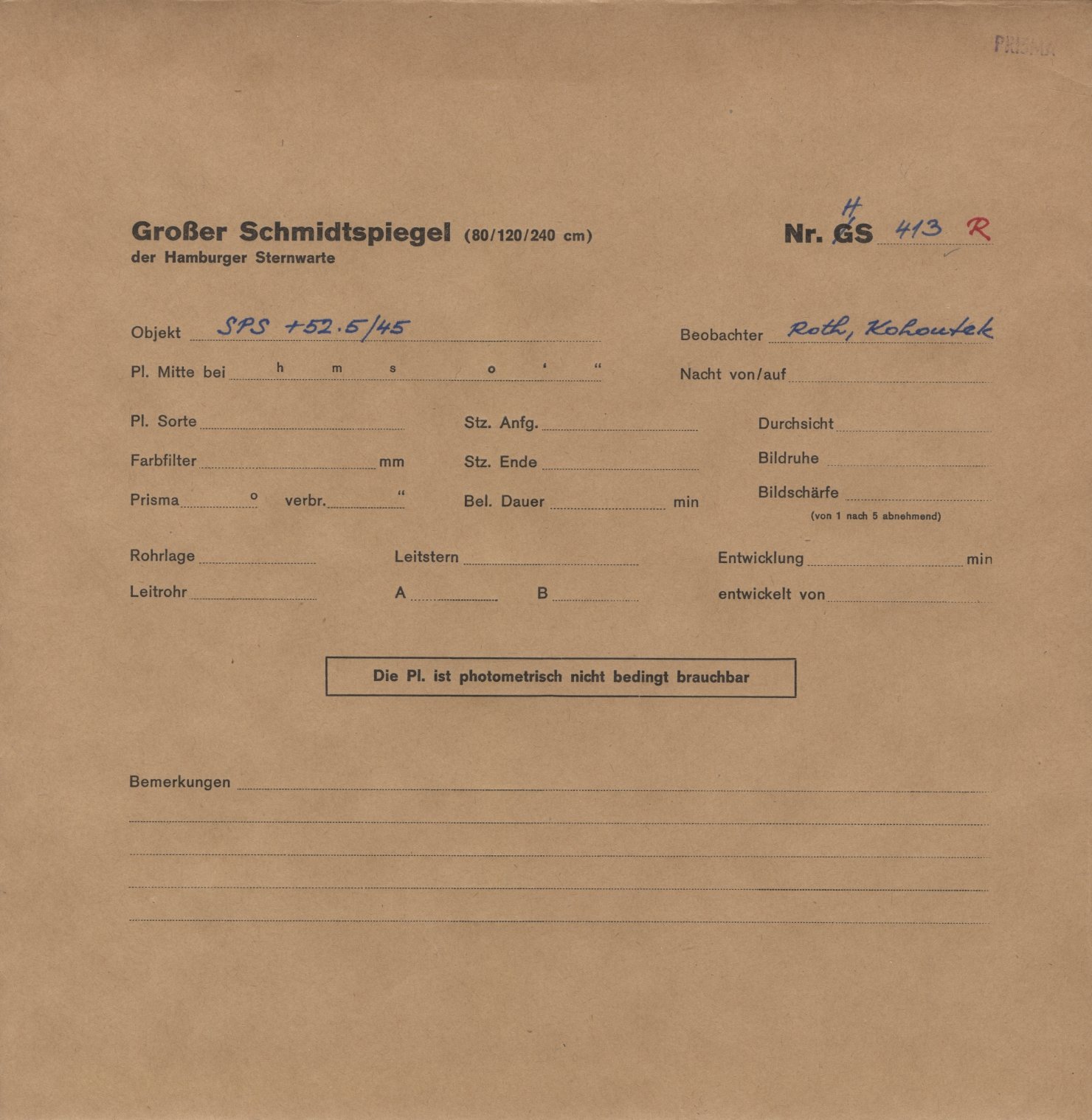 Plattenhuelle HS00413