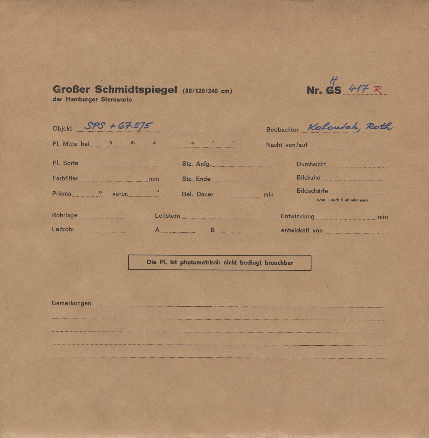 Plattenhuelle HS00417