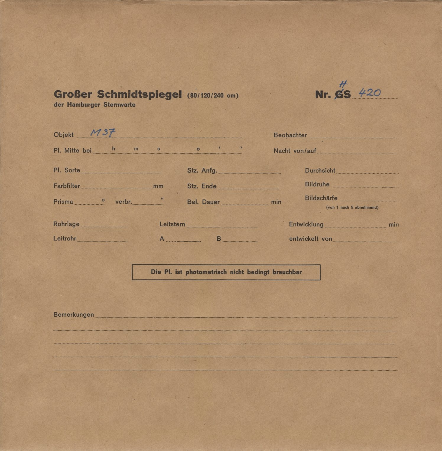 Plattenhuelle HS00420