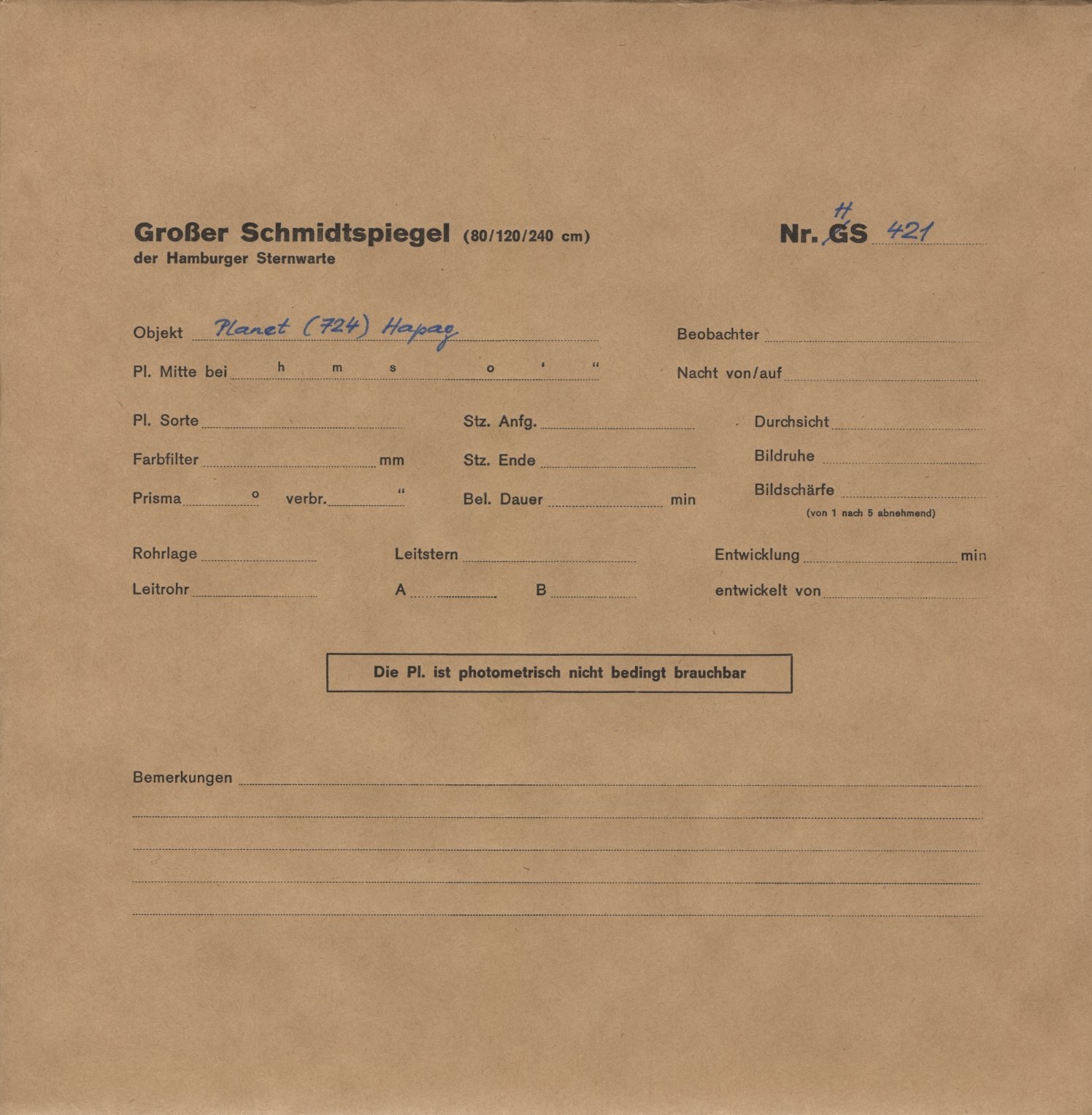 Plattenhuelle HS00421