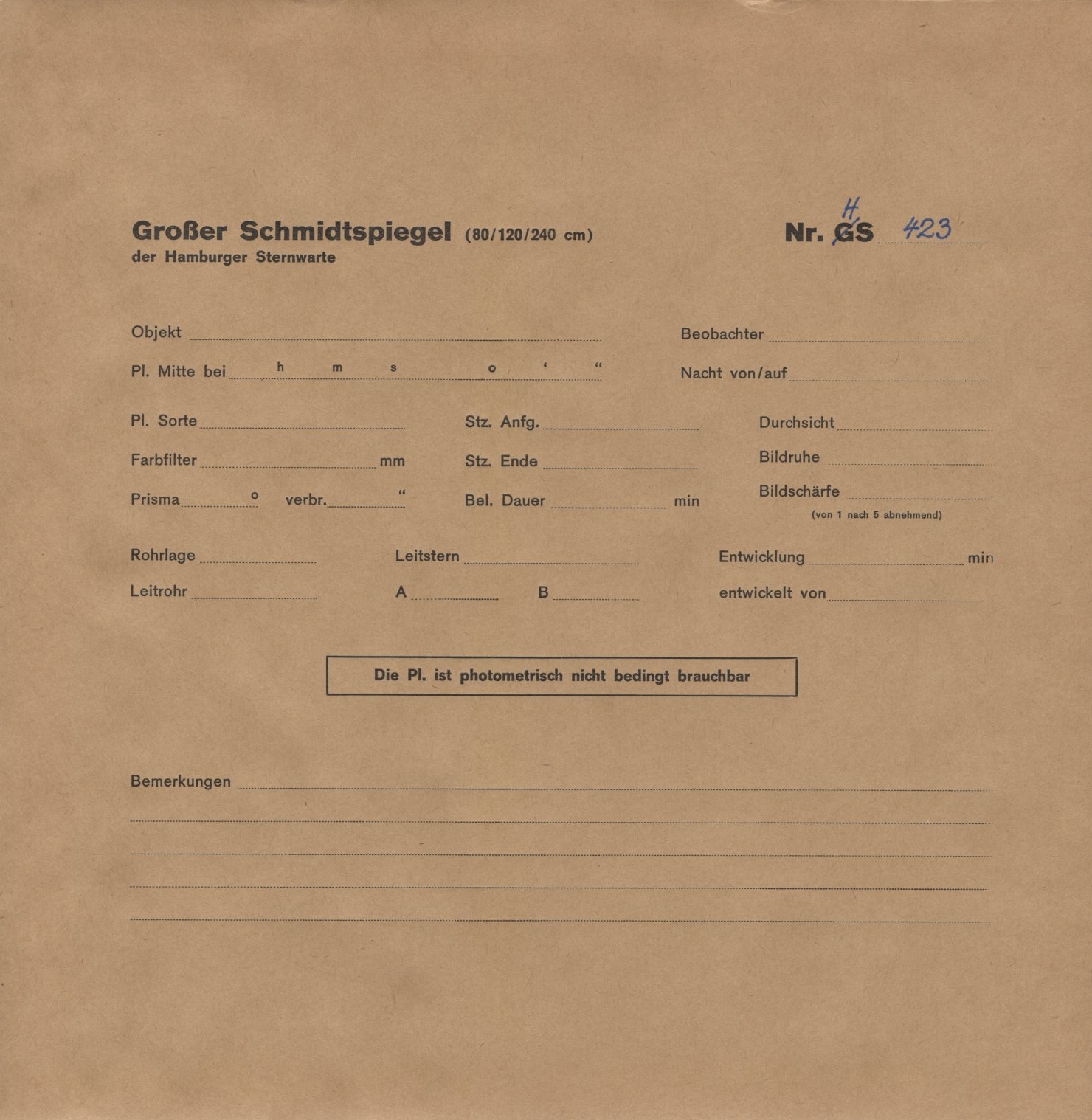 Plattenhuelle HS00423