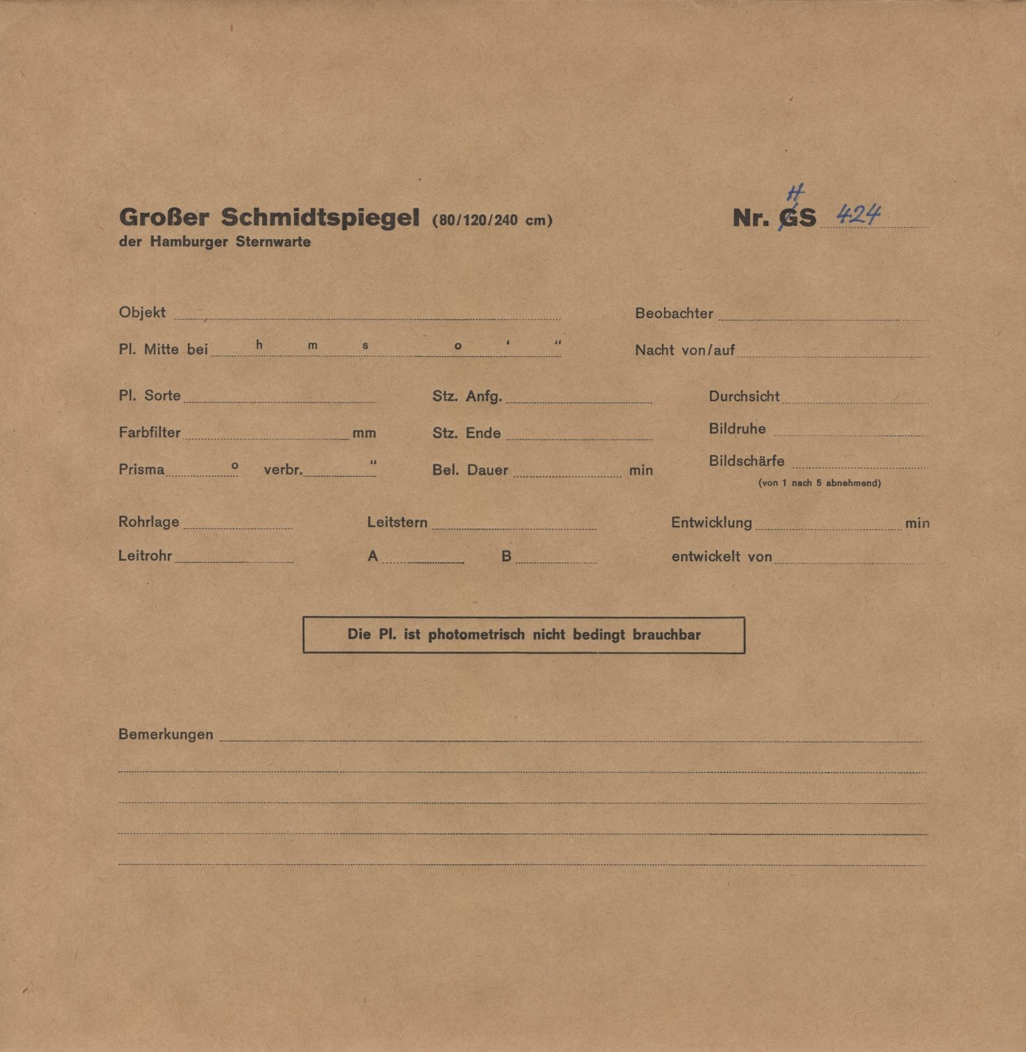 Plattenhuelle HS00424
