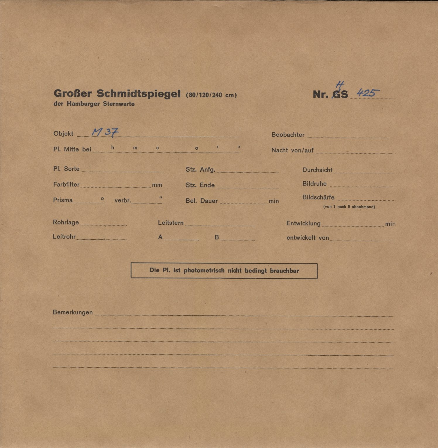Plattenhuelle HS00425