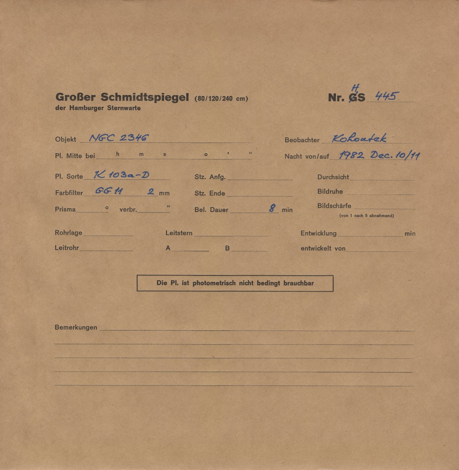 Plattenhuelle HS00445