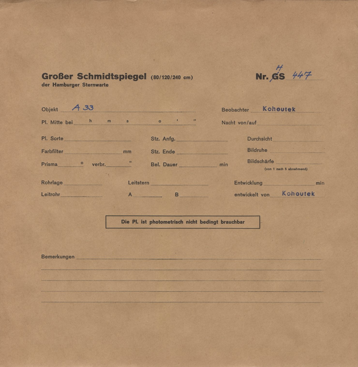 Plattenhuelle HS00447