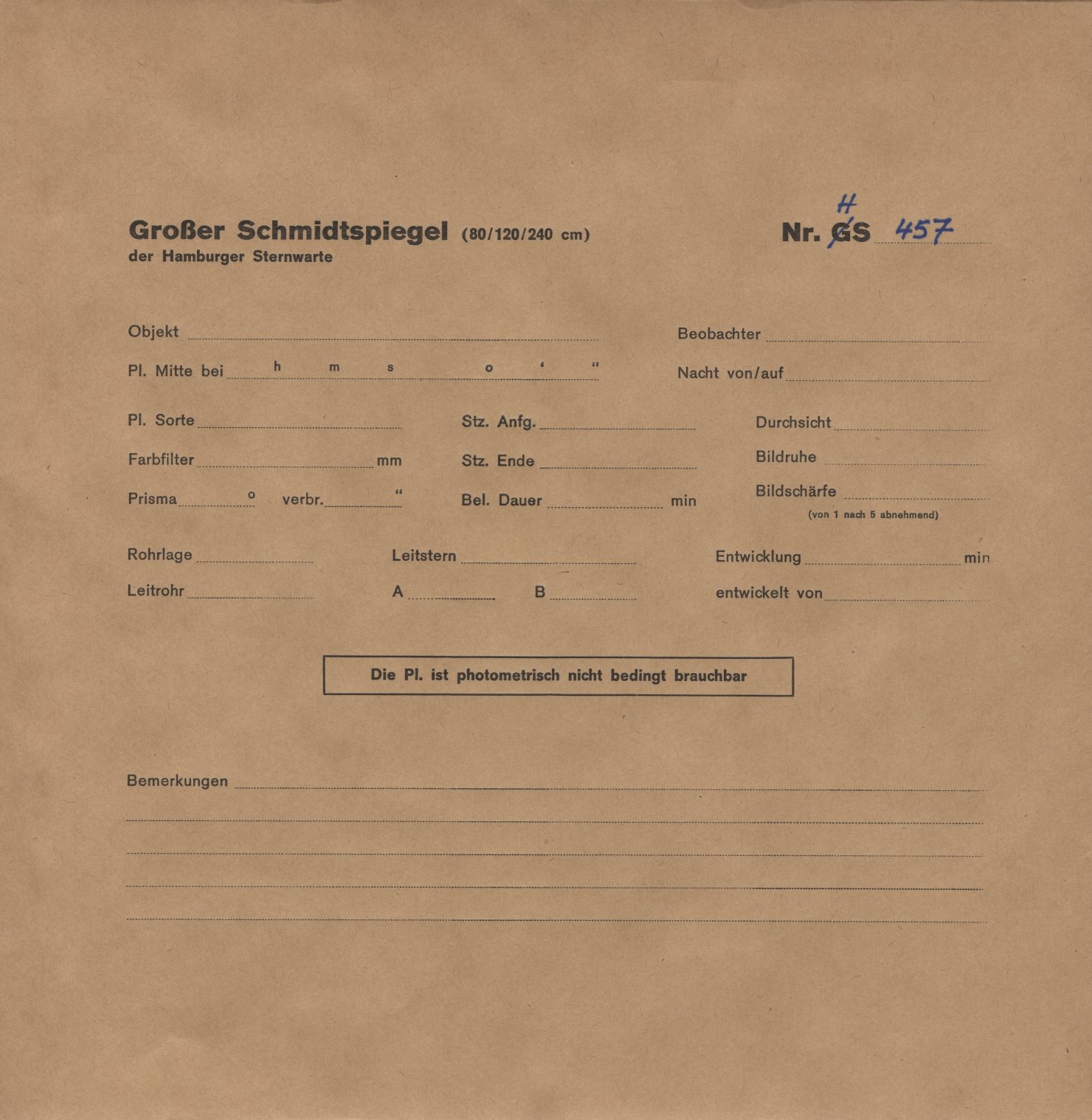 Plattenhuelle HS00457