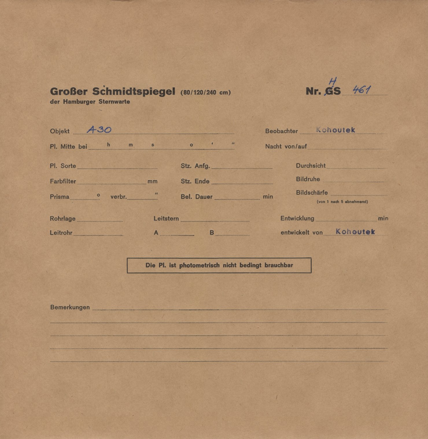 Plattenhuelle HS00461