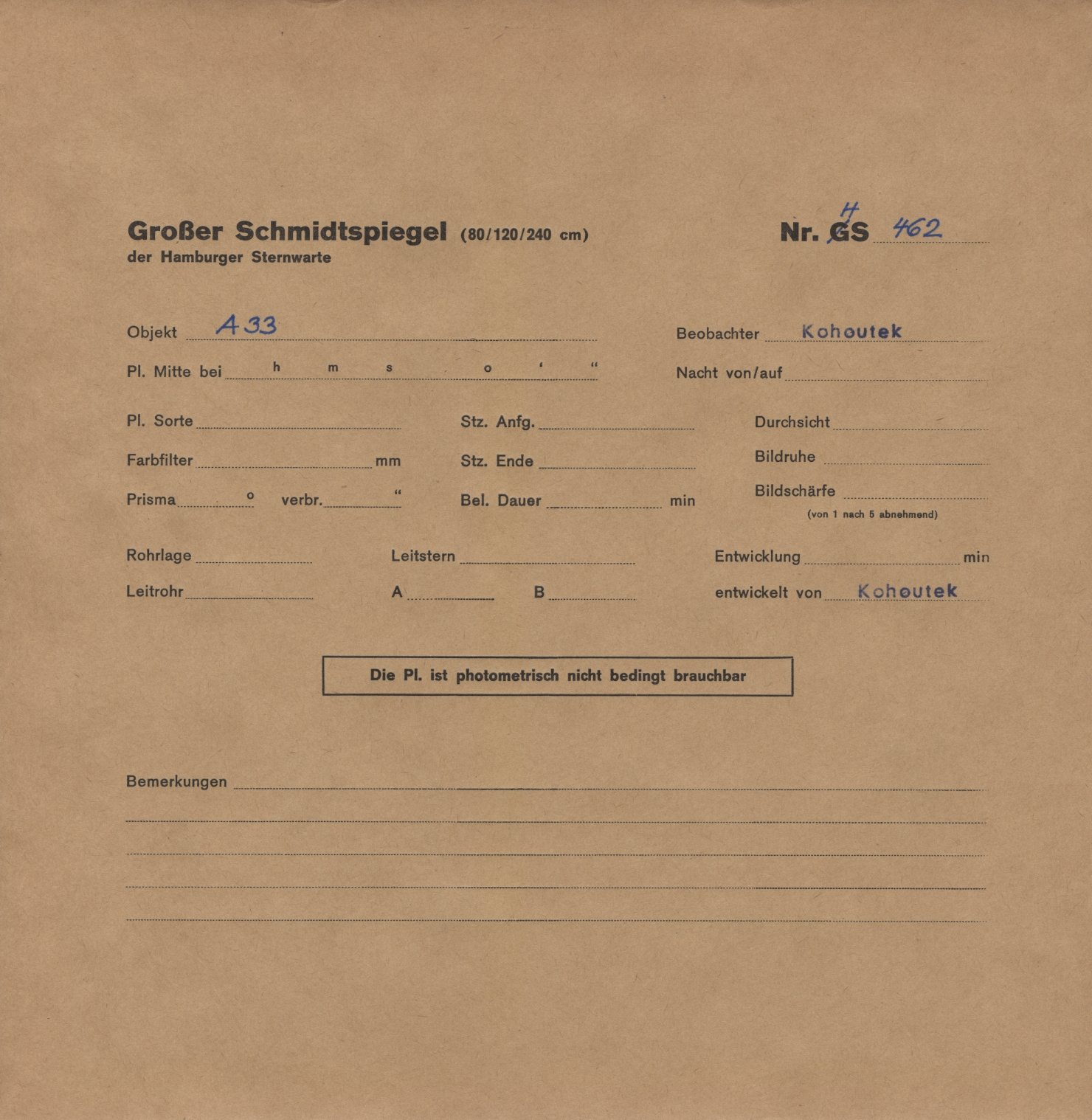 Plattenhuelle HS00462