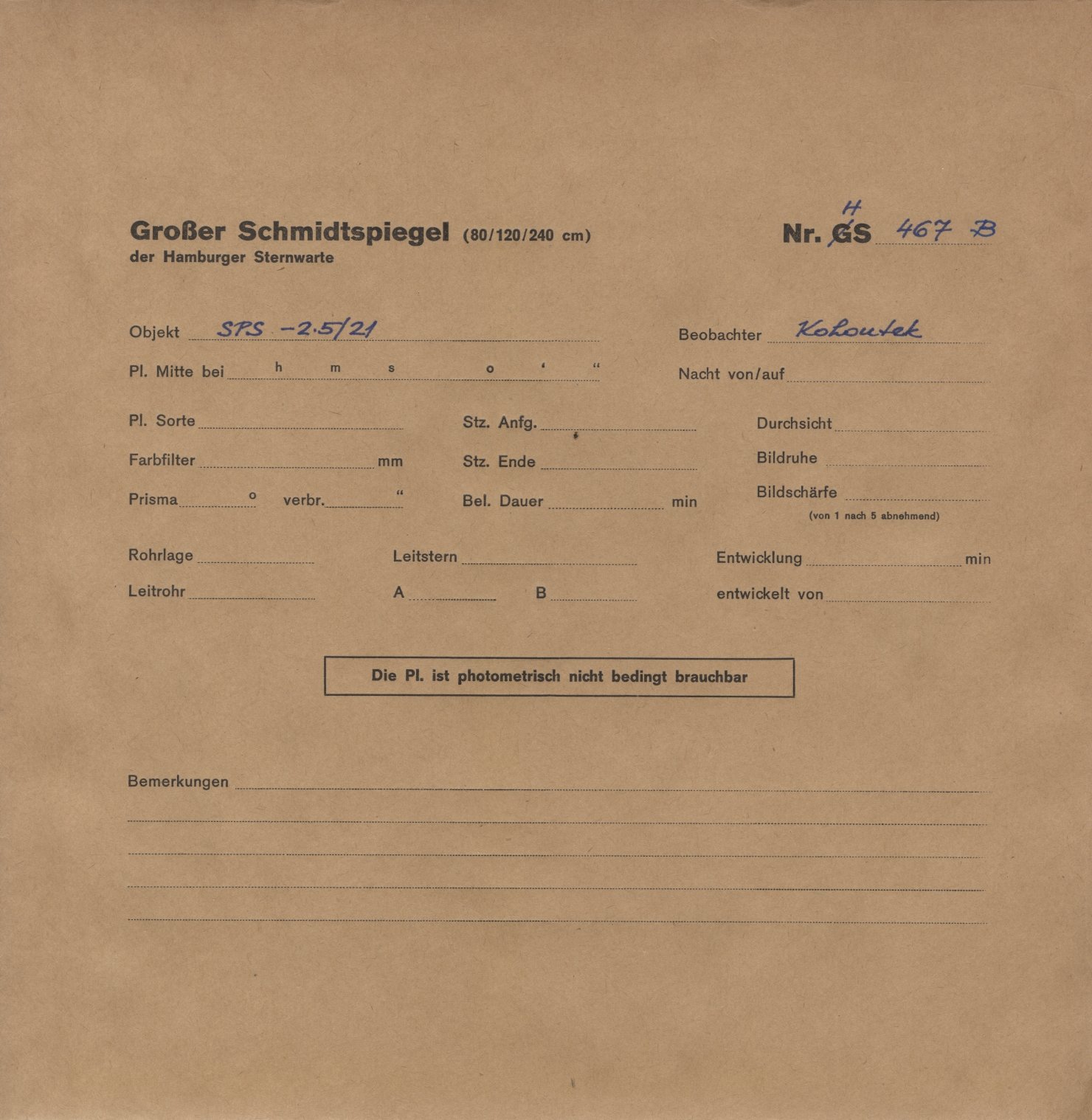 Plattenhuelle HS00467