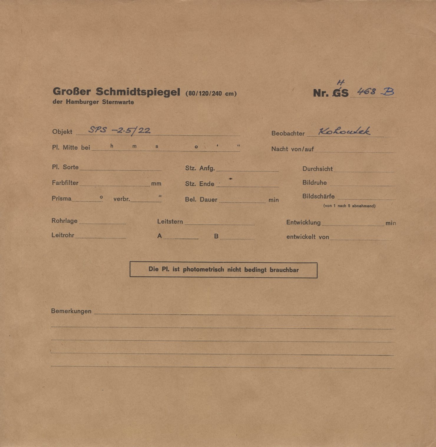 Plattenhuelle HS00468