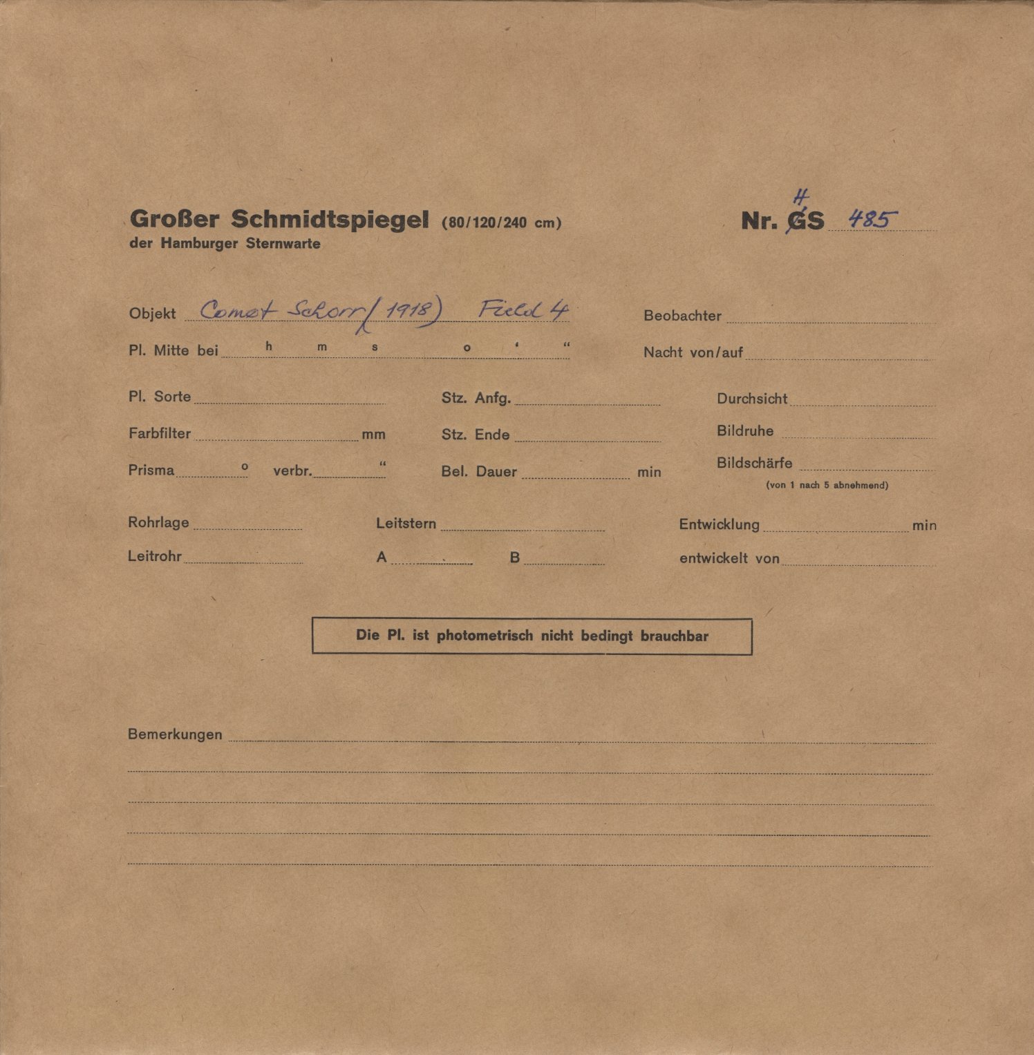 Plattenhuelle HS00485