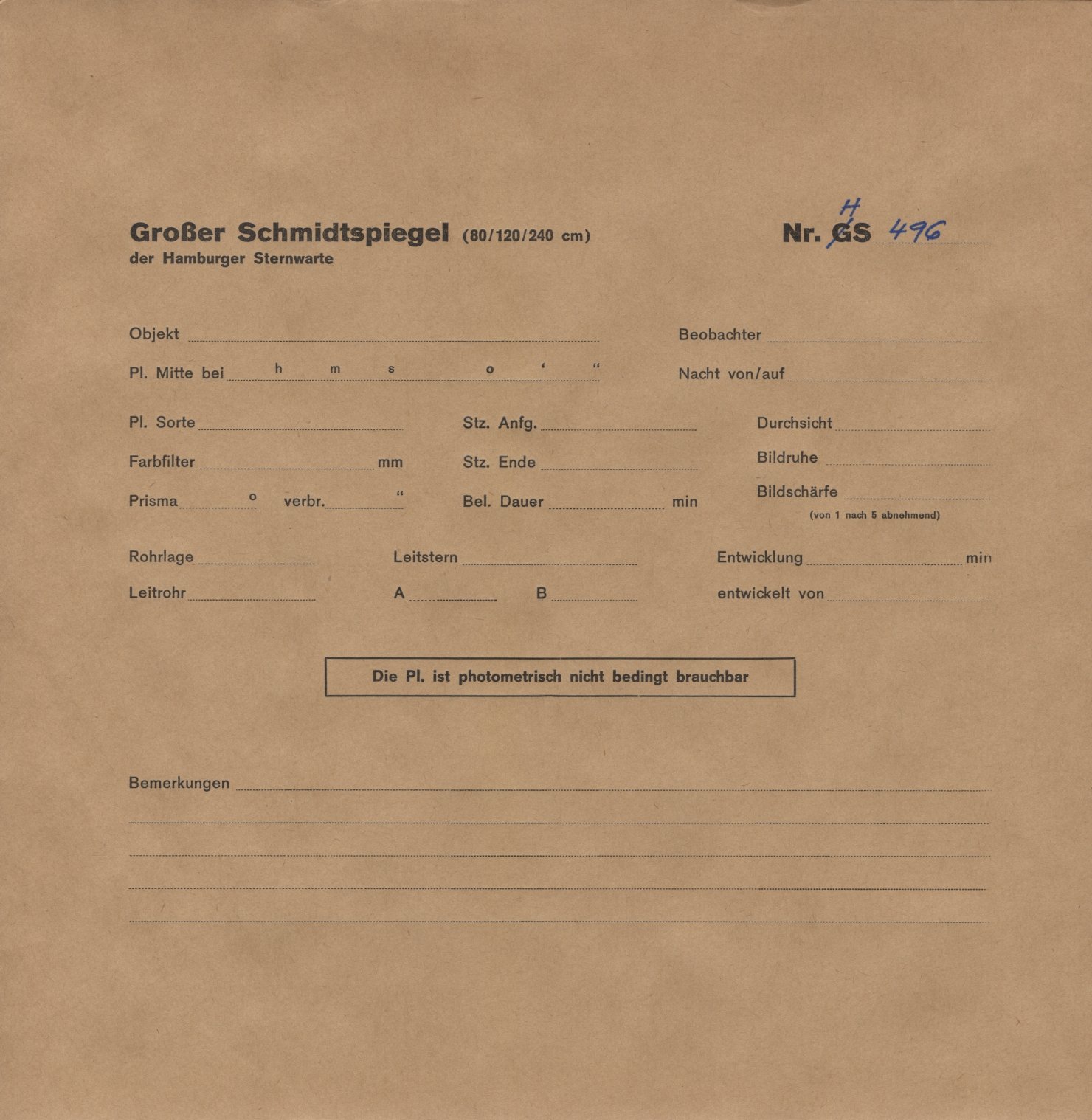Plattenhuelle HS00496