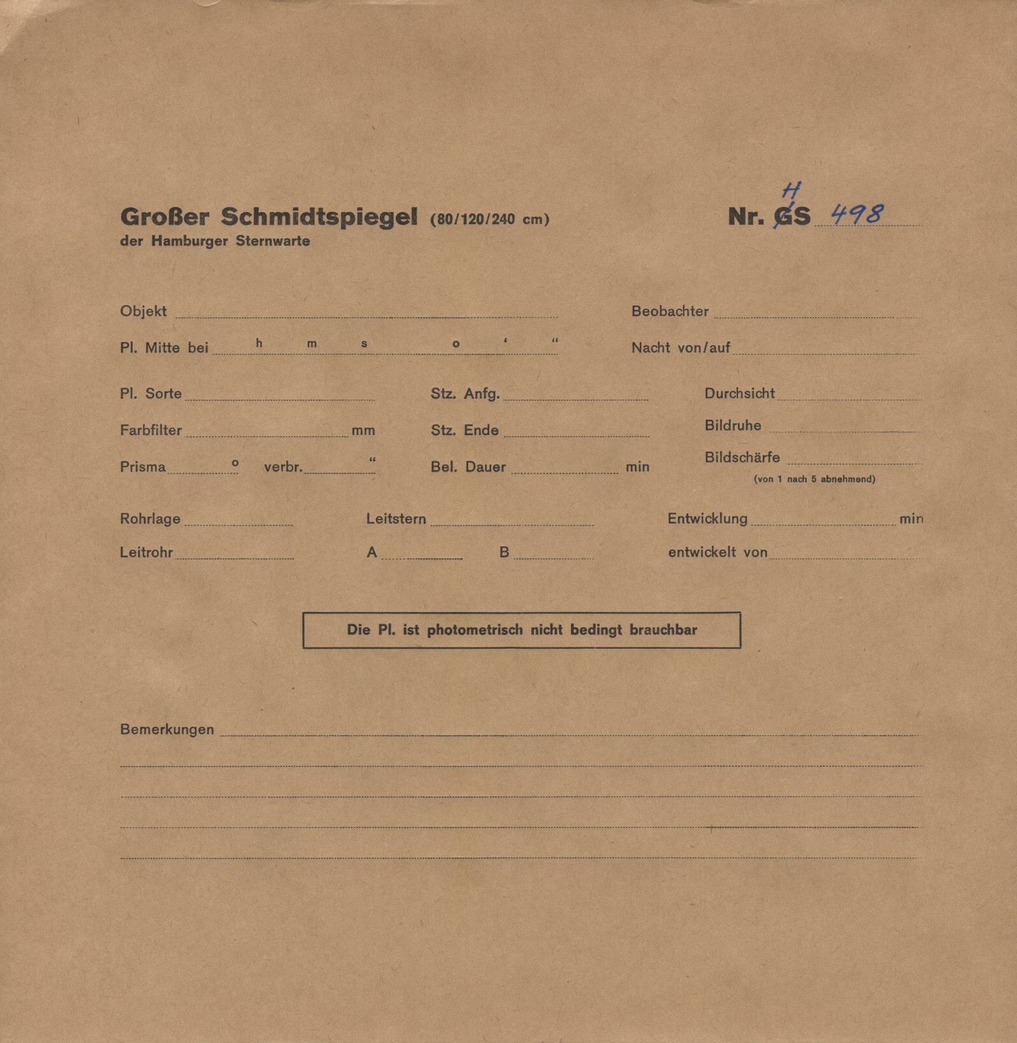 Plattenhuelle HS00498