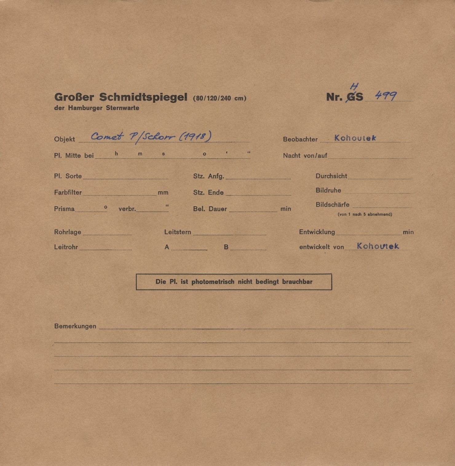 Plattenhuelle HS00499