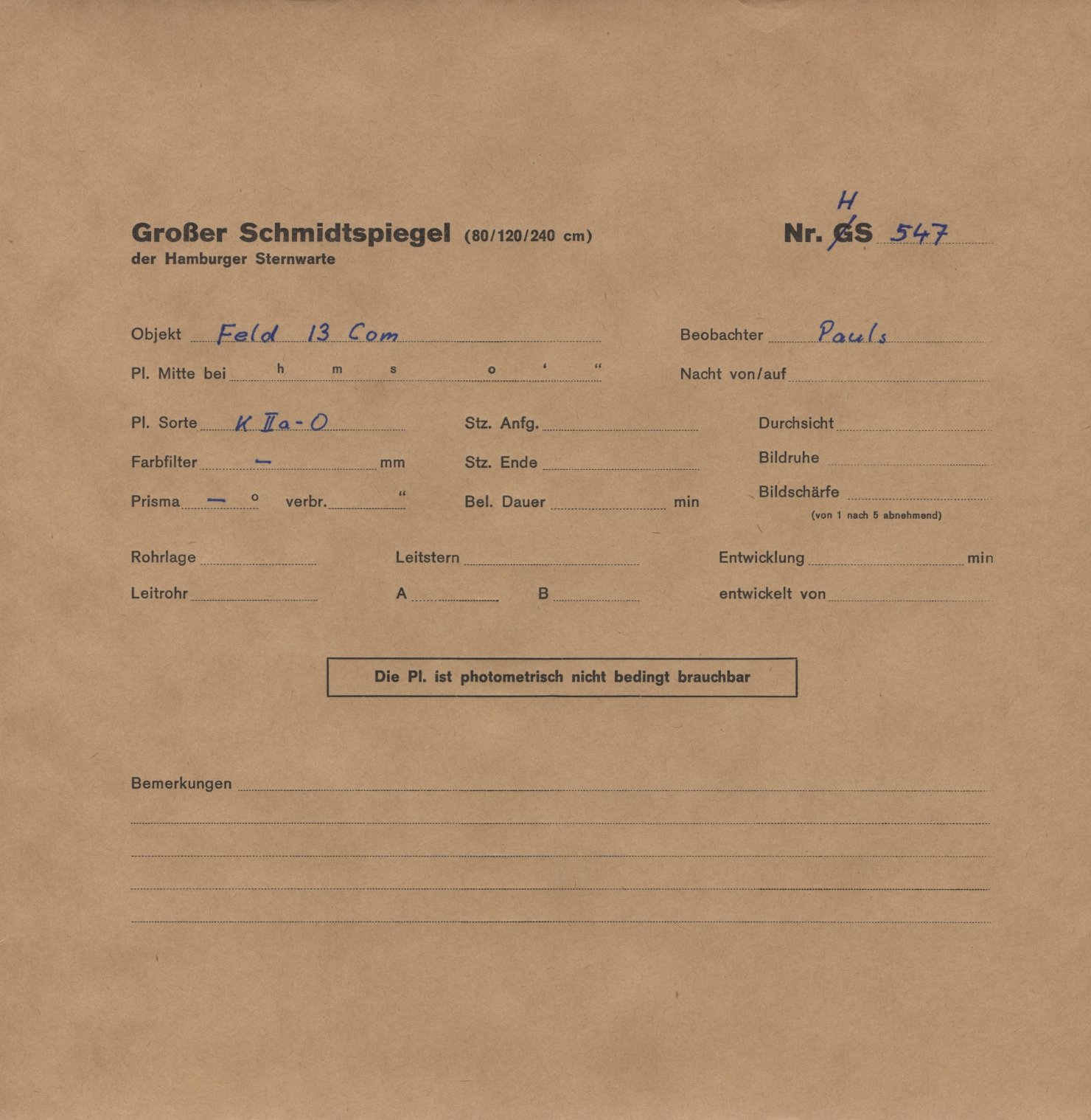 Plattenhuelle HS00547
