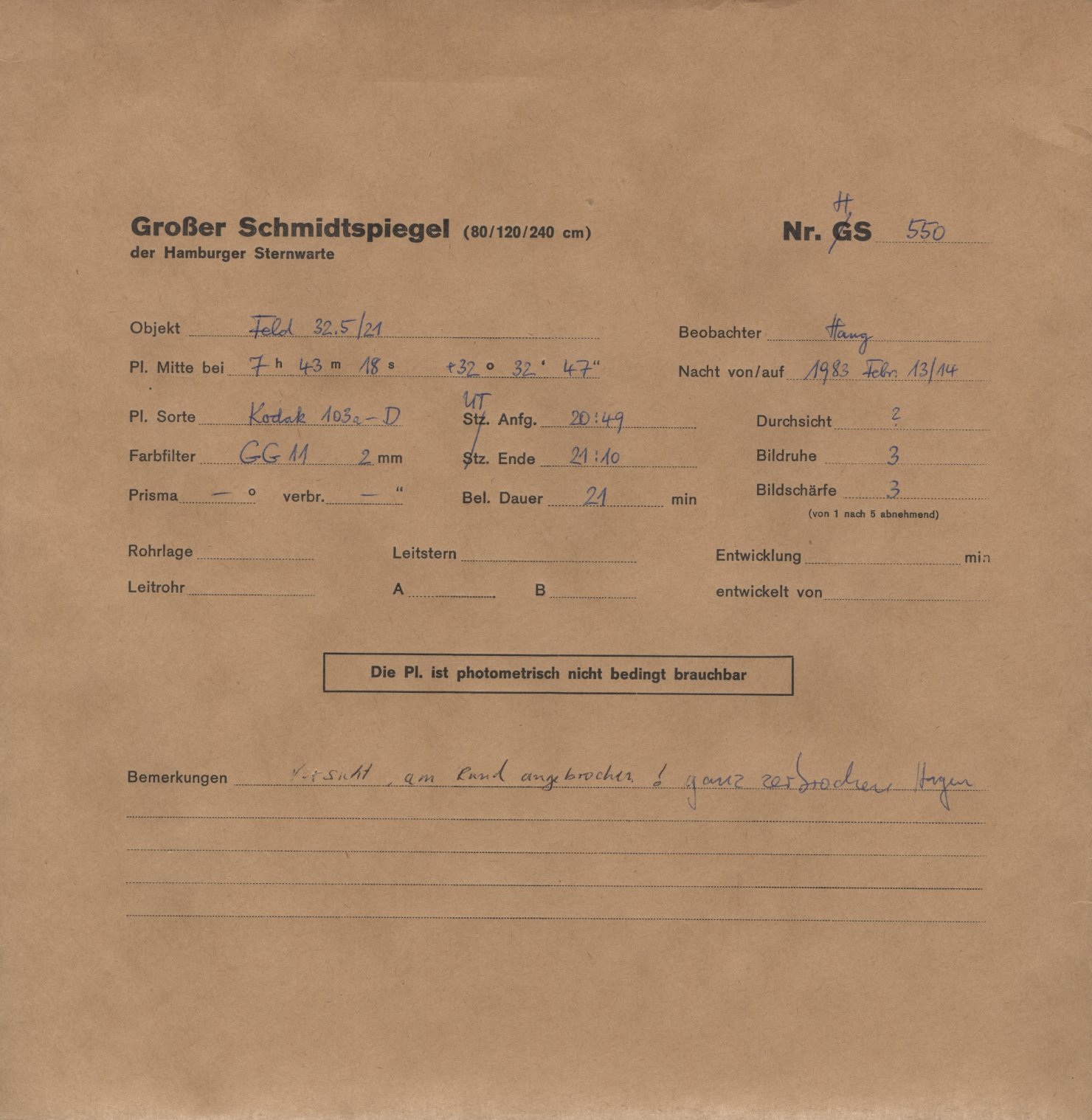 Plattenhuelle HS00550