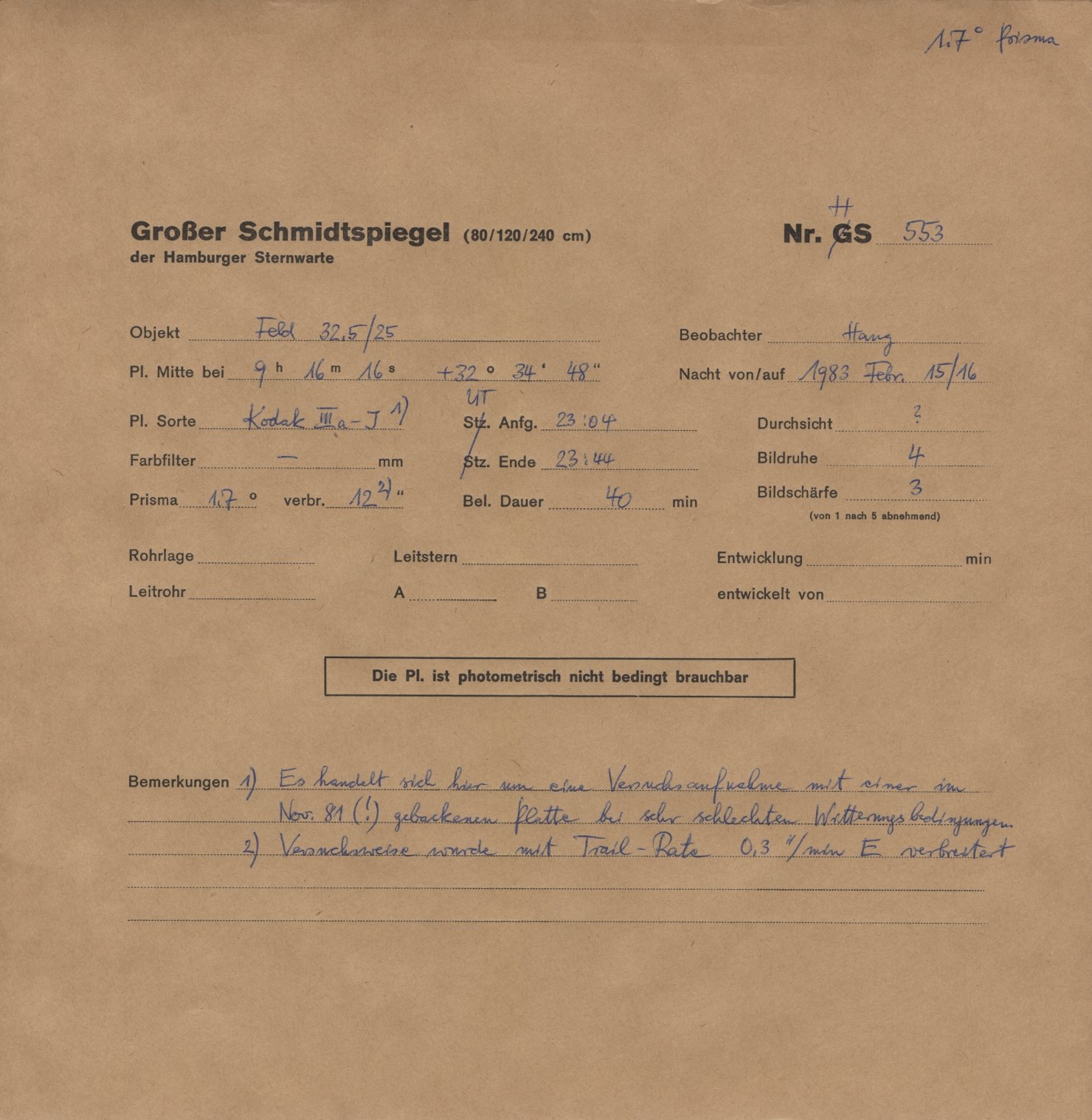 Plattenhuelle HS00553