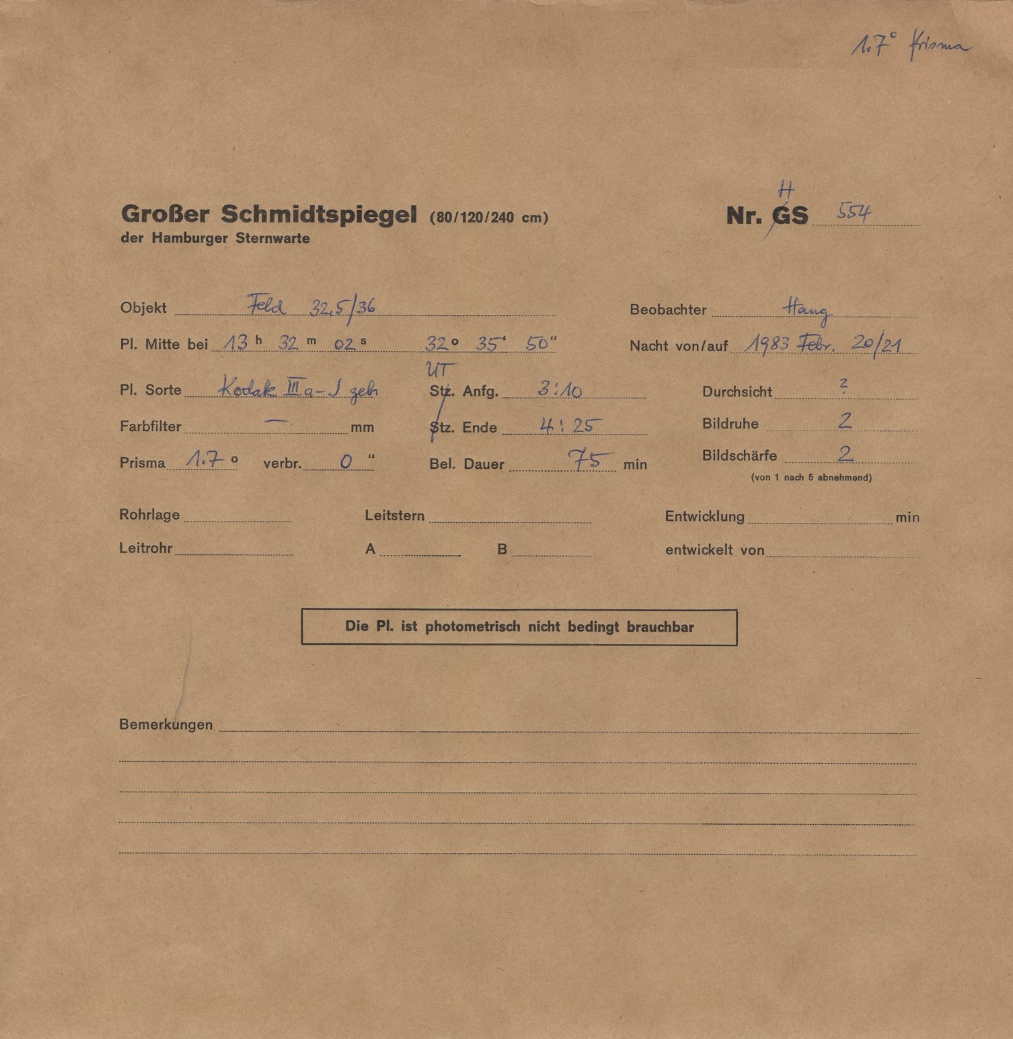 Plattenhuelle HS00554