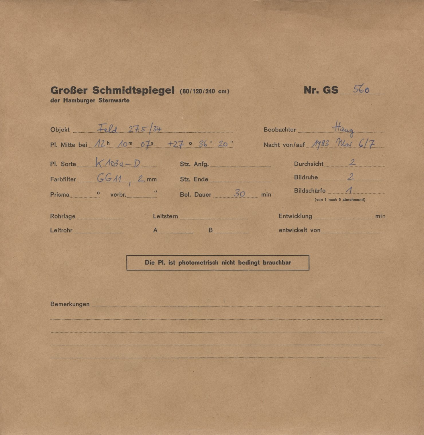 Plattenhuelle HS00560