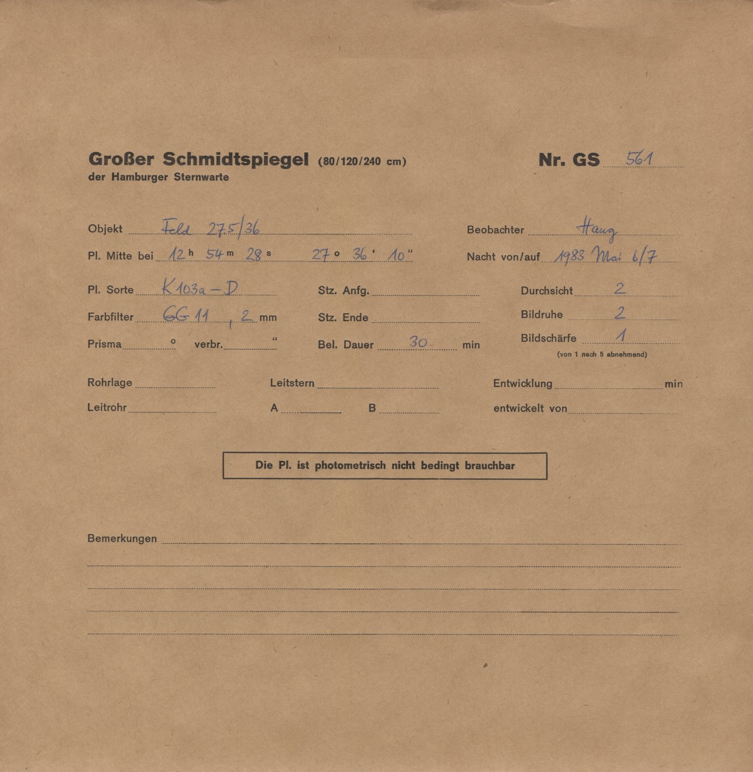 Plattenhuelle HS00561