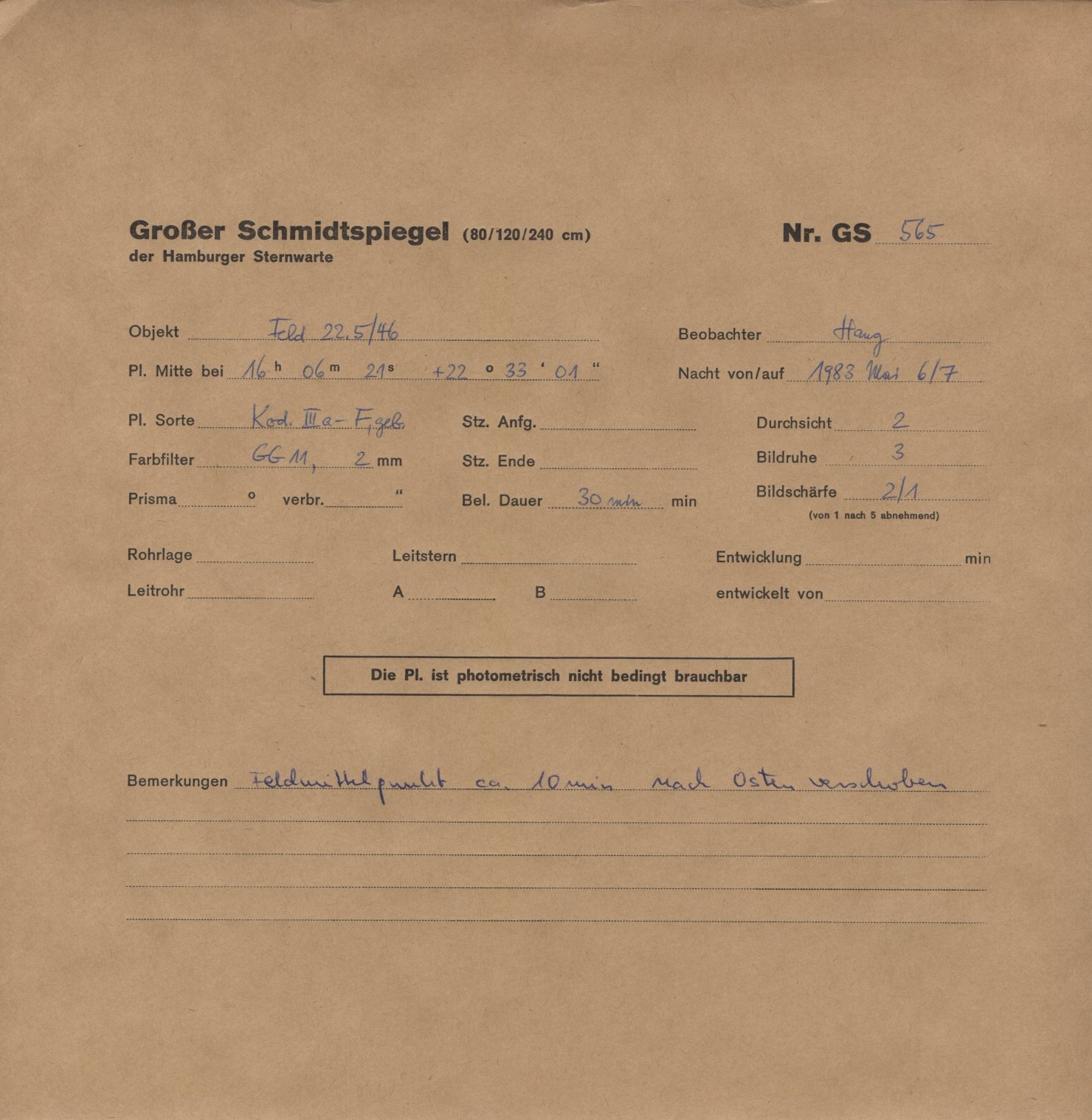 Plattenhuelle HS00565