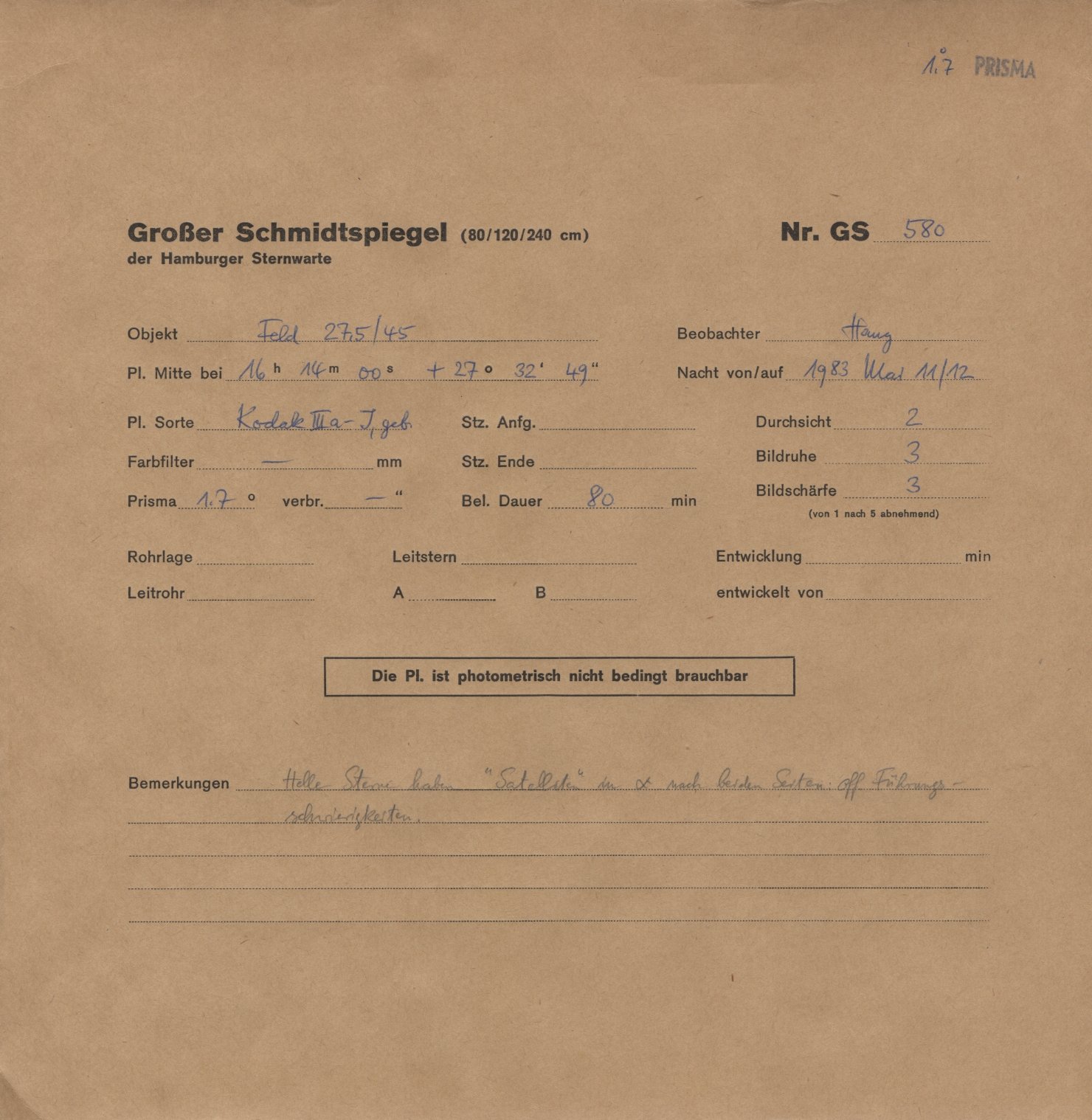 Plattenhuelle HS00580