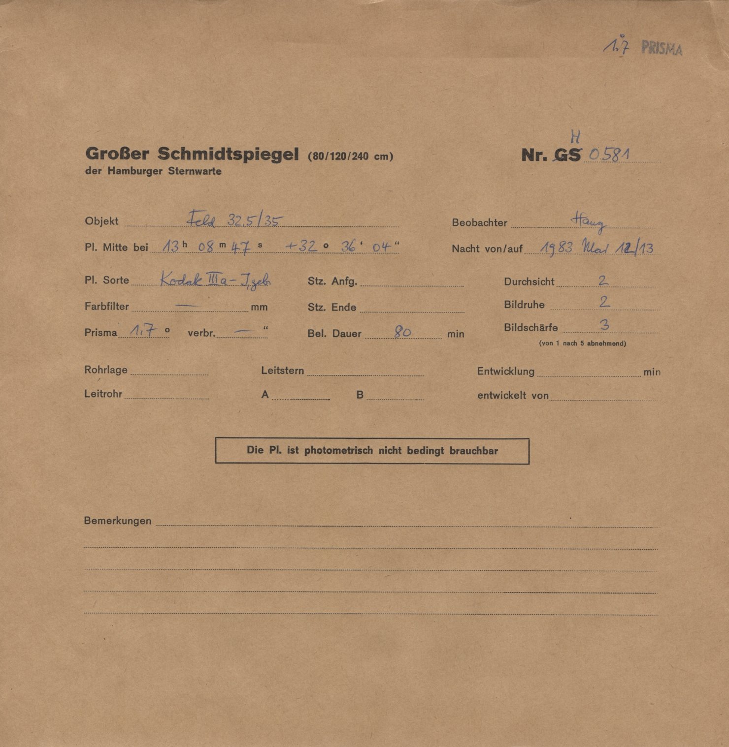 Plattenhuelle HS00581