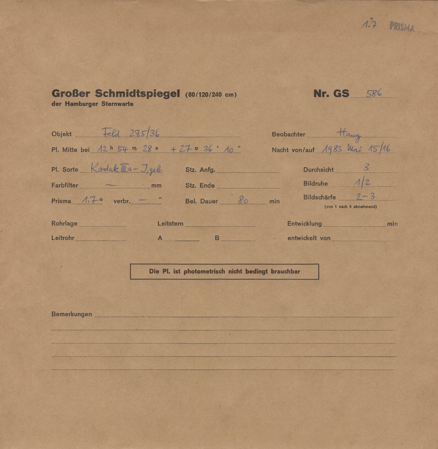 Plattenhuelle HS00586
