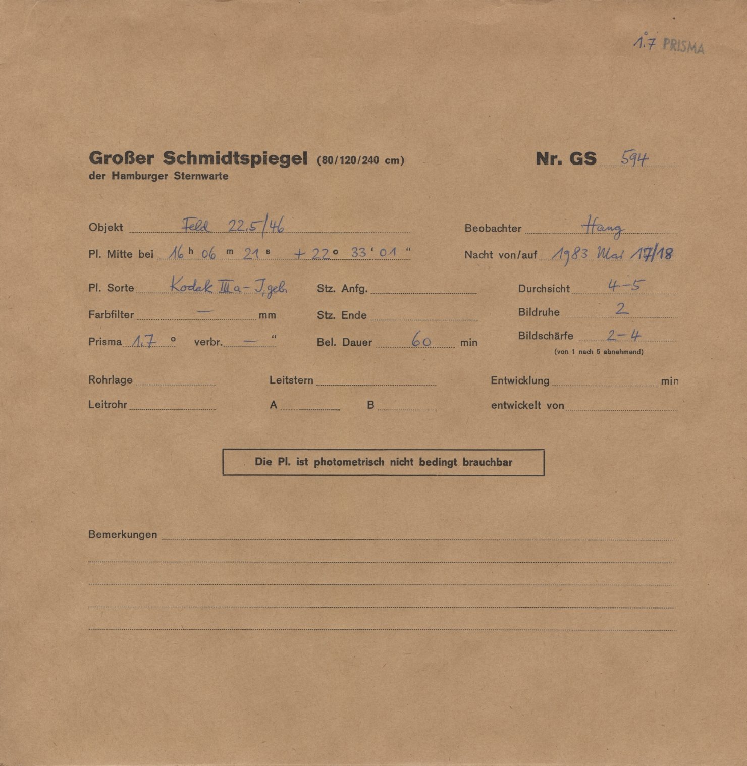 Plattenhuelle HS00594