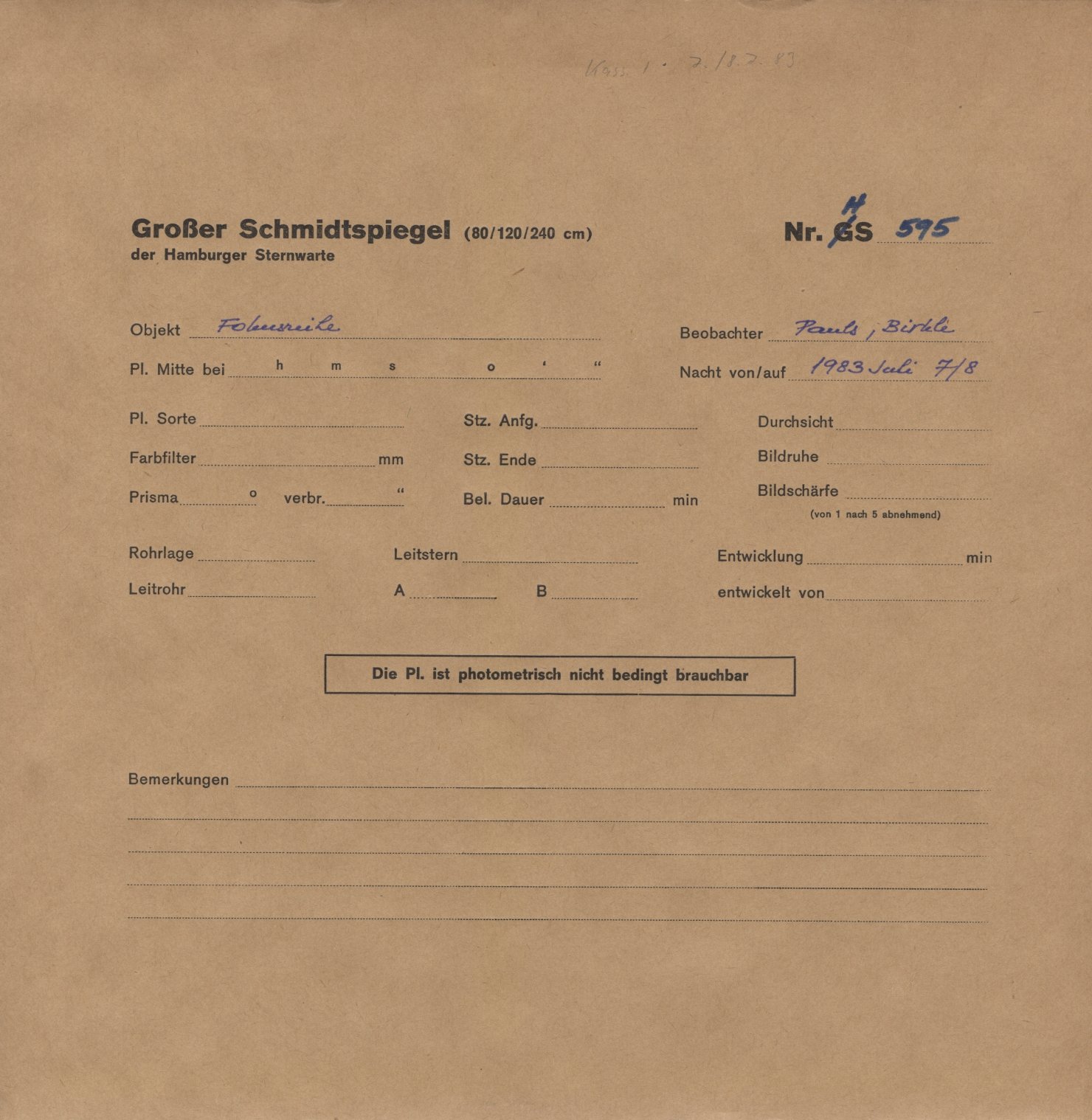 Plattenhuelle HS00595