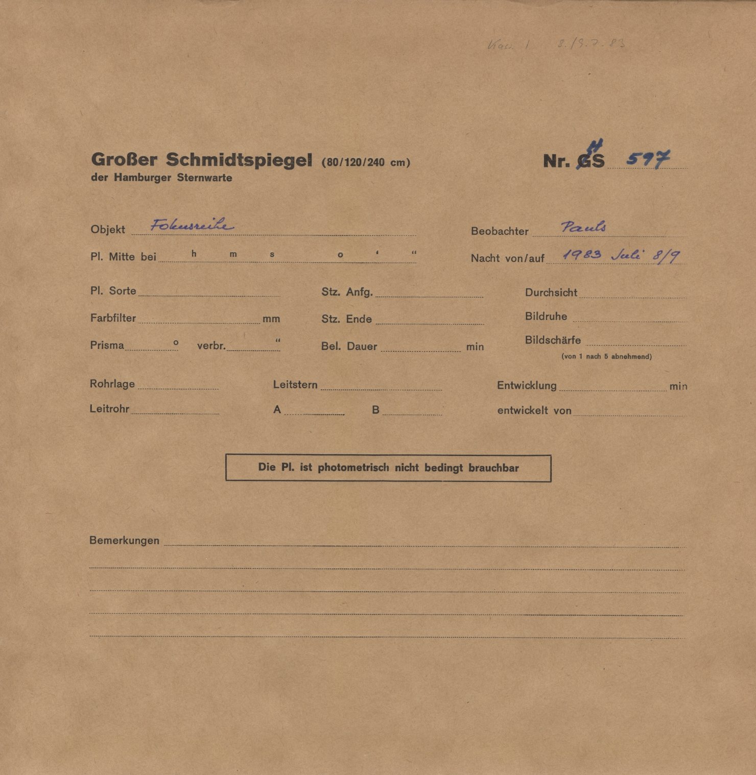 Plattenhuelle HS00597
