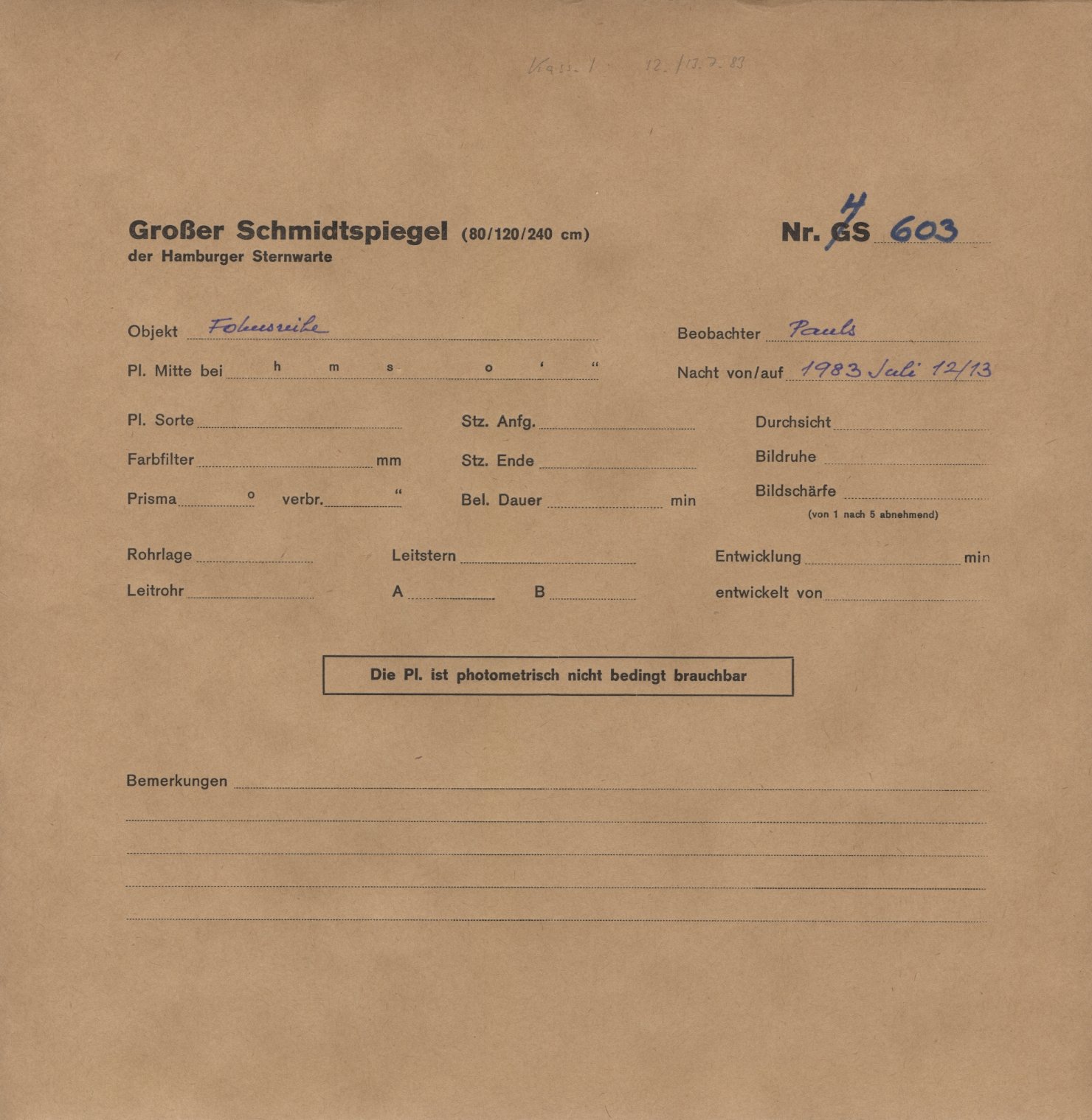 Plattenhuelle HS00603