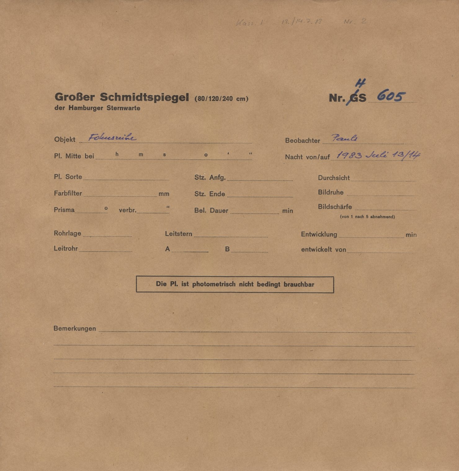Plattenhuelle HS00605