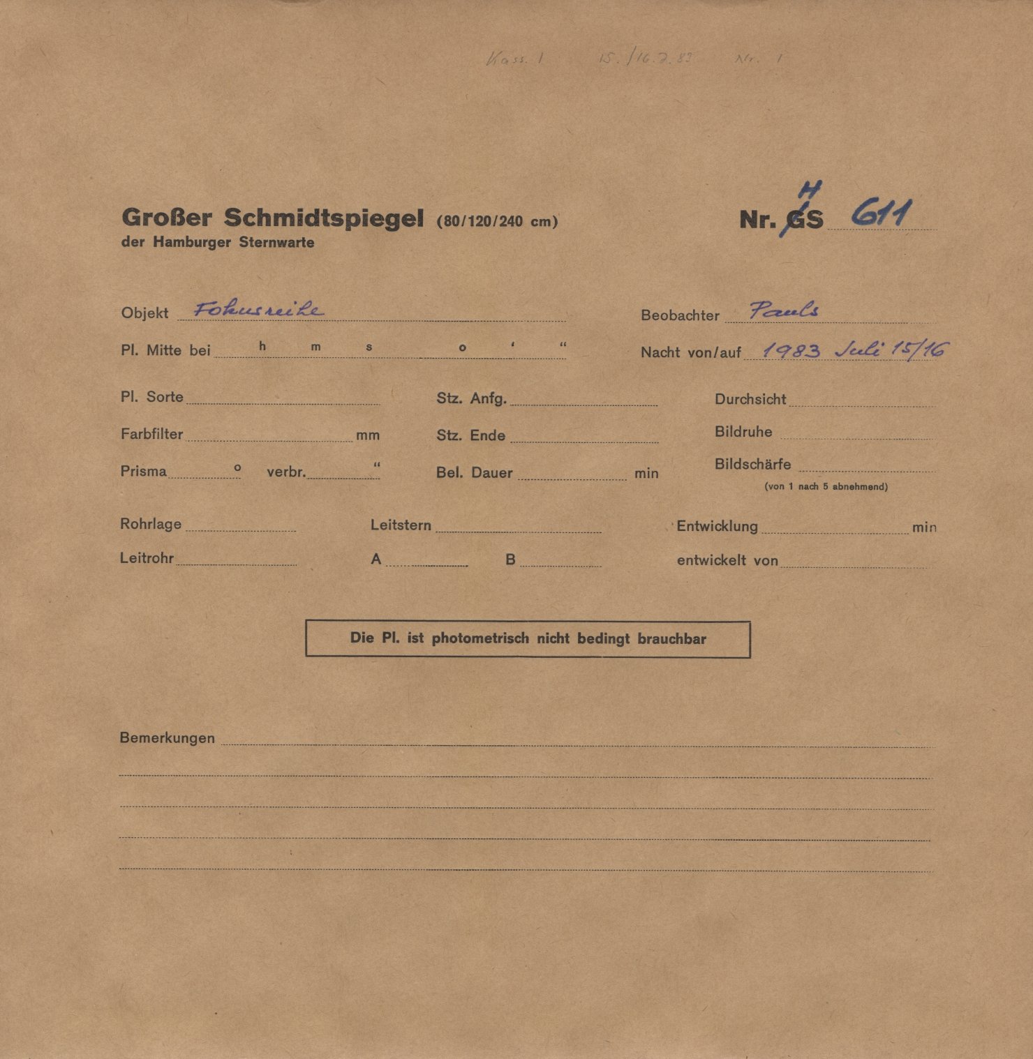 Plattenhuelle HS00611