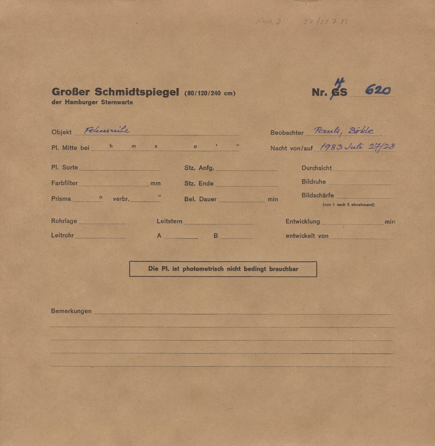 Plattenhuelle HS00620