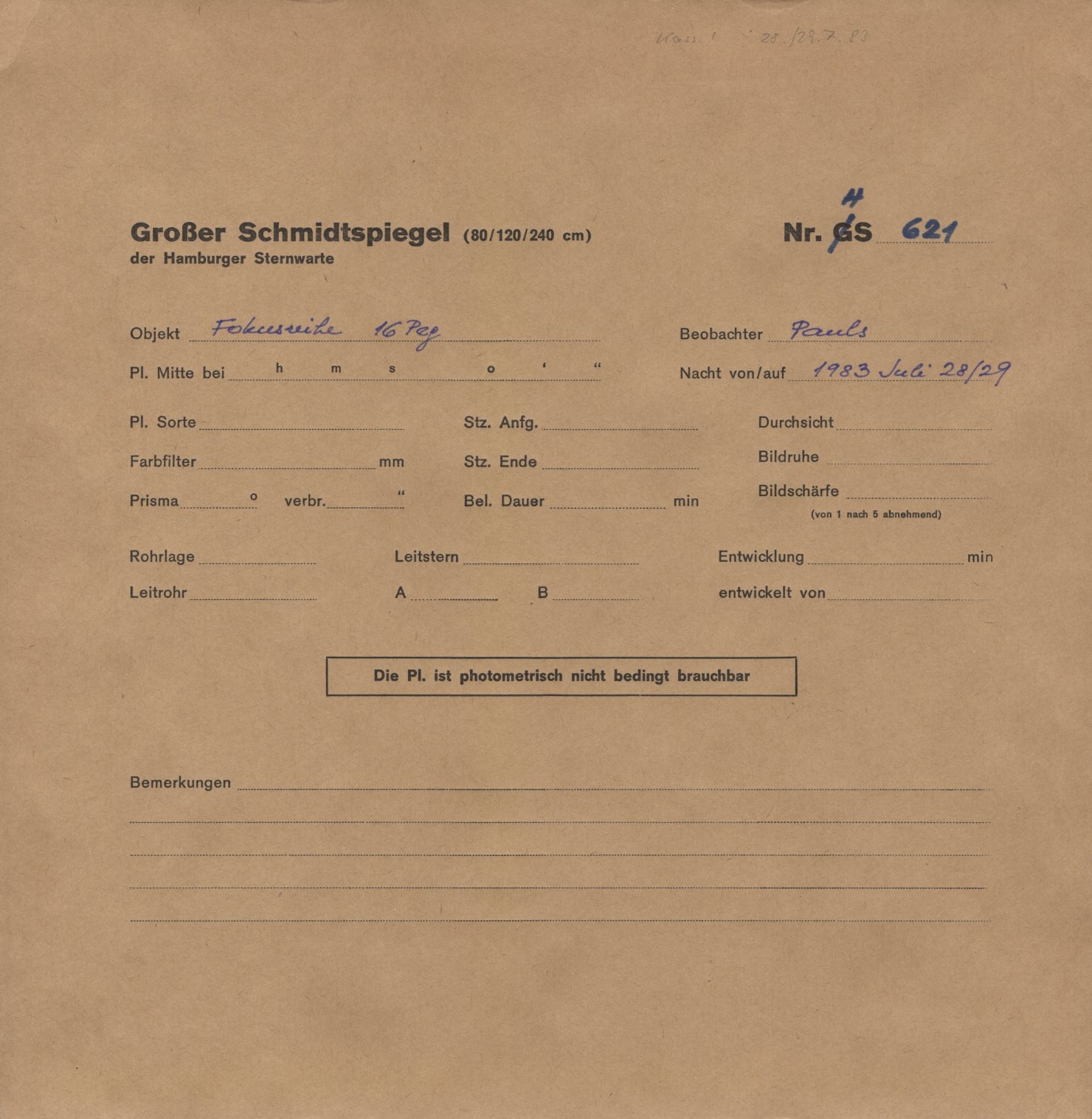 Plattenhuelle HS00621