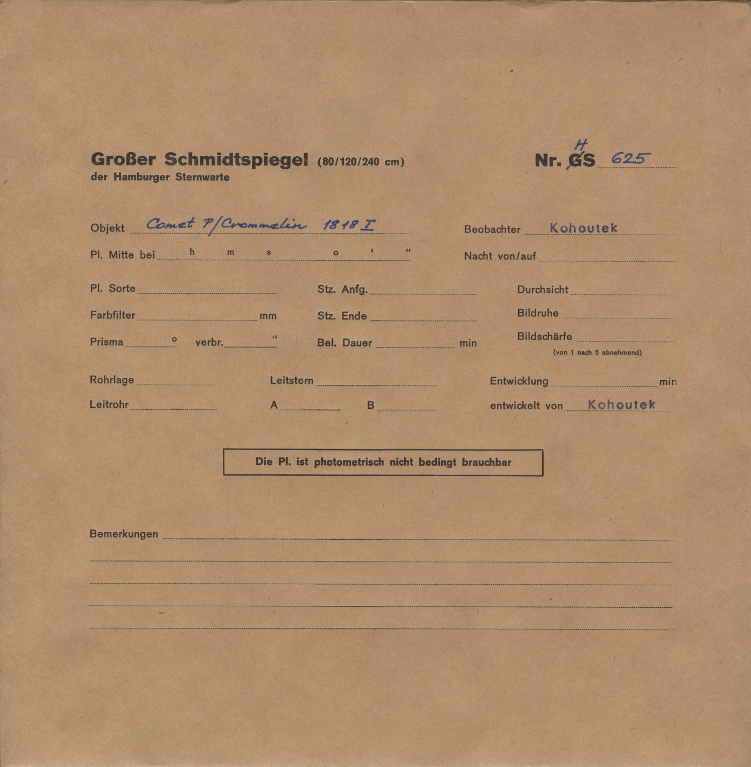 Plattenhuelle HS00625